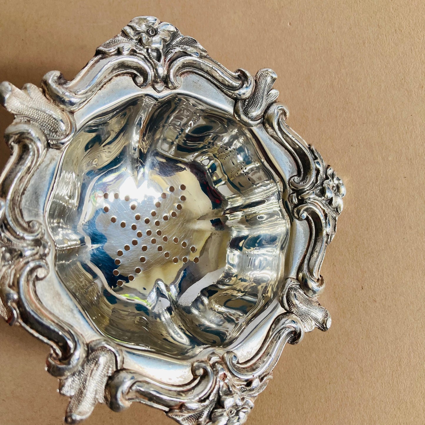Rare Old Sheffield Plate Straight To Glass Wine Strainer | Unique Find