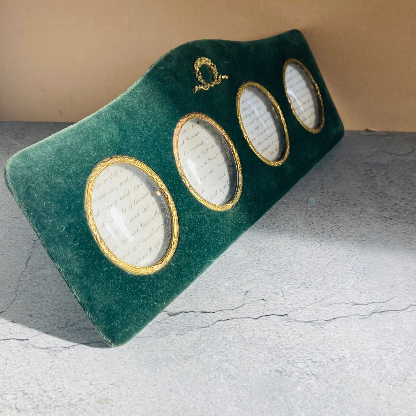 Vintage Four Picture Velvet Photo frame