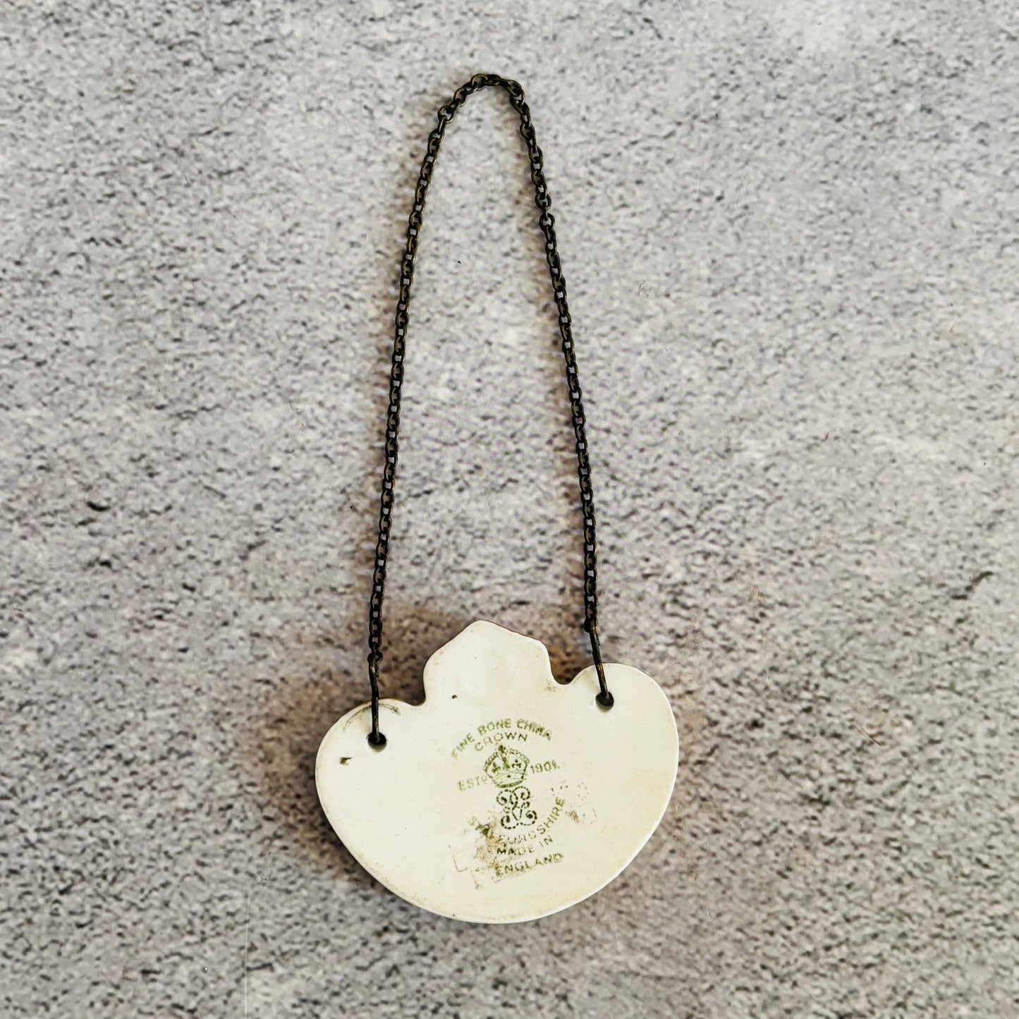 Antique Porcelain Decanter Bottle Label Bourbon Crown Staffordshire