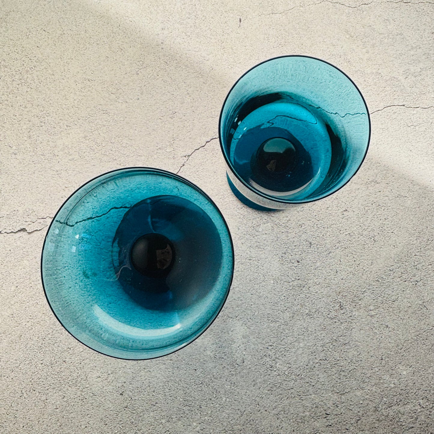 Vintage Midcentury Blue Drinking Glass by Bertil Vallien