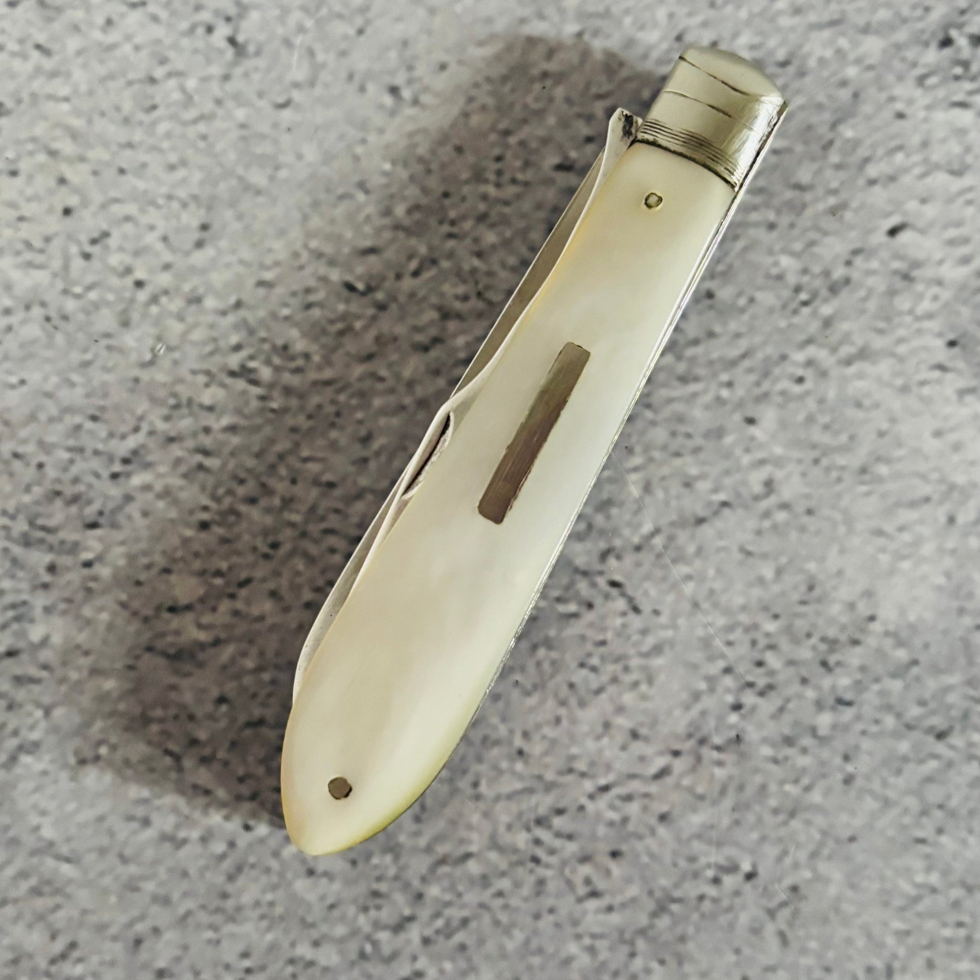 Unusual Antique Silver Folding Two Fruit Fork and Knife Combo| Travel Fork