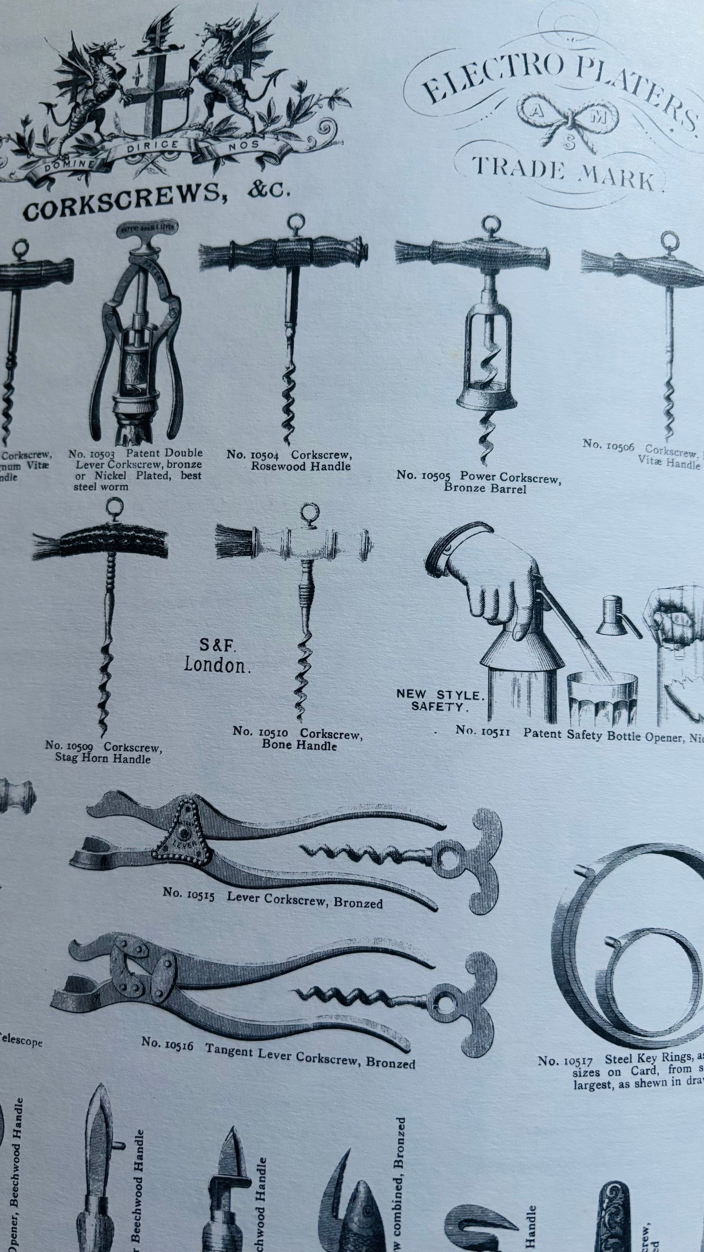 The Director Katie - Victorian Pressed Horn Handle Corkscrew