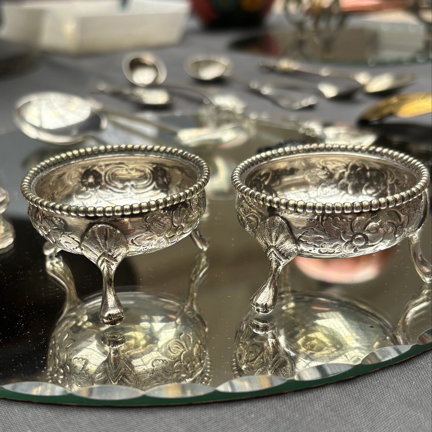 Master Frankie - Pair Of Antique Saltcellars