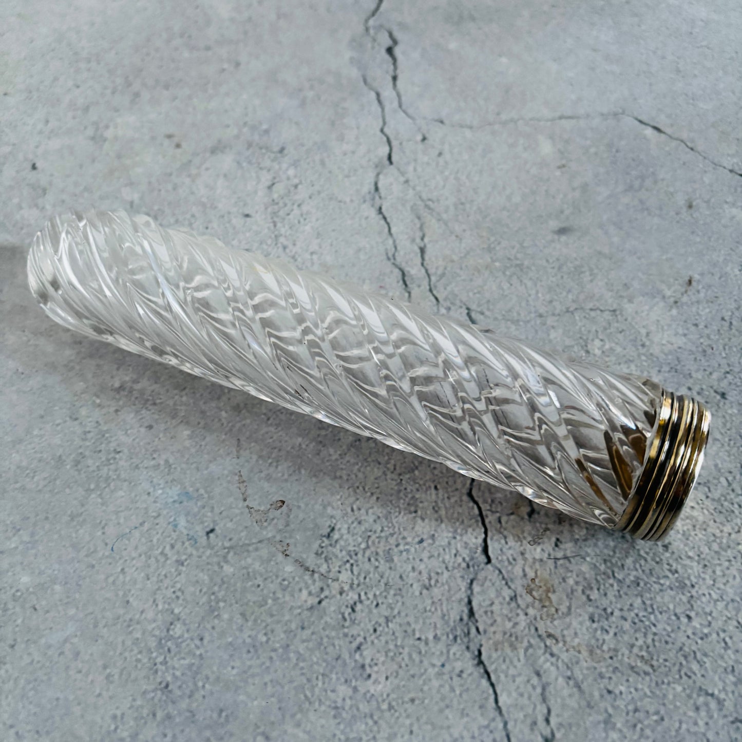 Antique Glass and Silver Vanity Jar | Silver Top Bottle | The Urban Vintage Affair