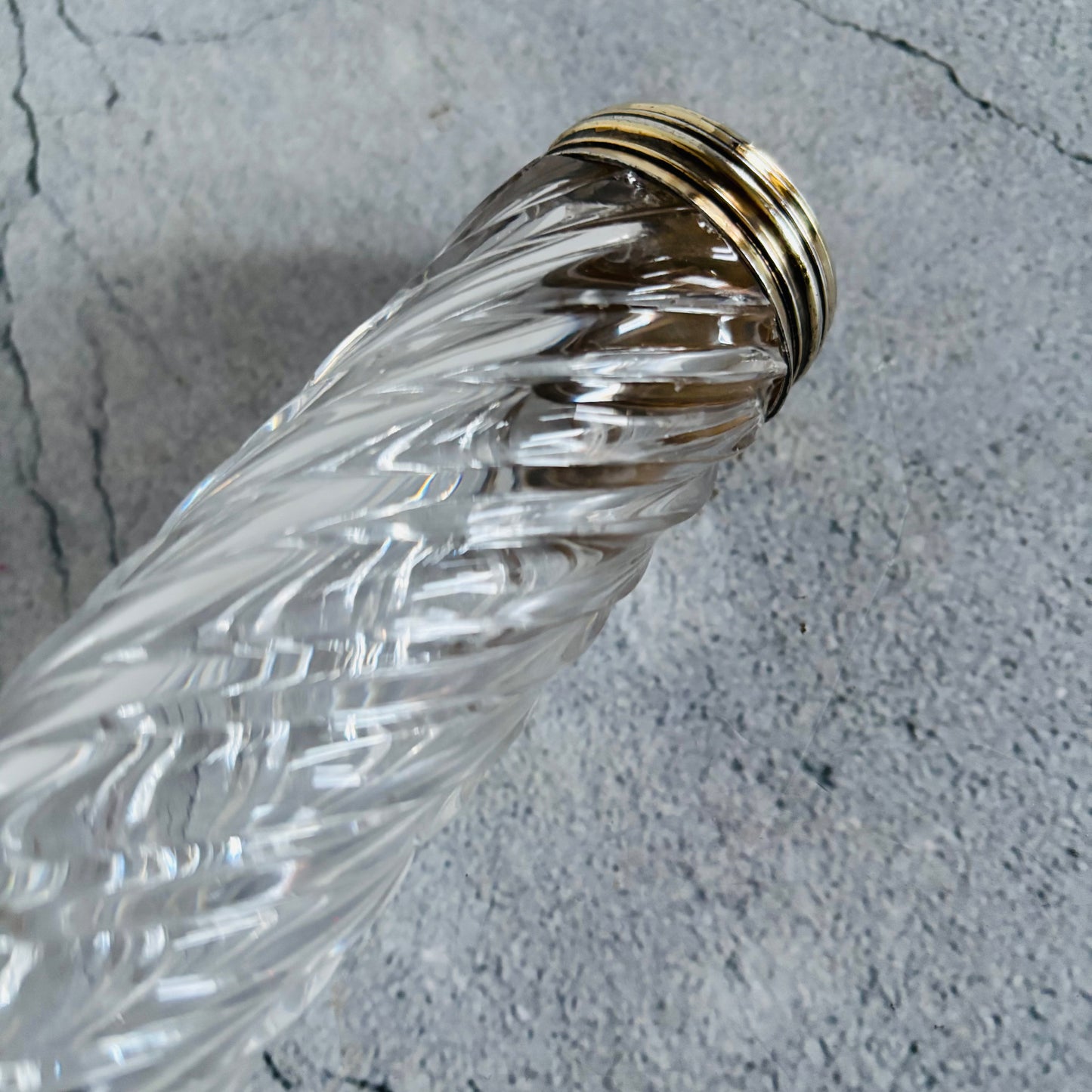 Antique Glass and Silver Vanity Jar | Silver Top Bottle | The Urban Vintage Affair