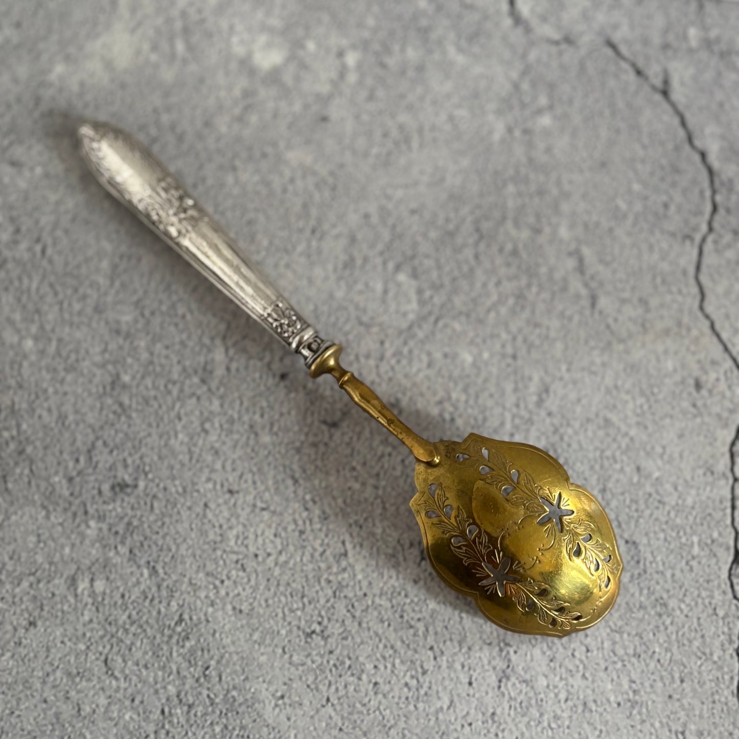 The Headhunter Tara - French Antique Silver Dessert Spoon