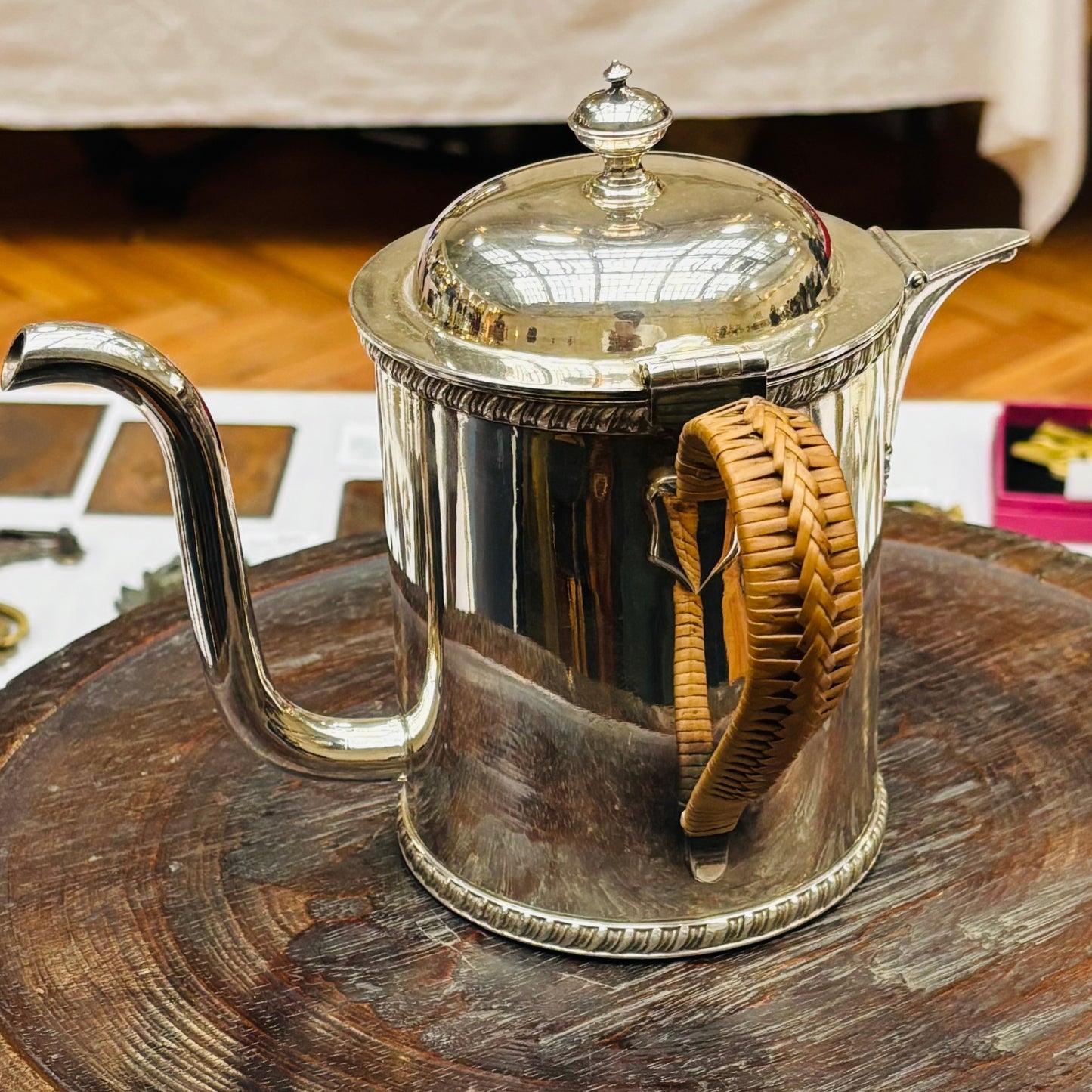 Antique Silver Plated Argyle Gravy Jug | Asprey London