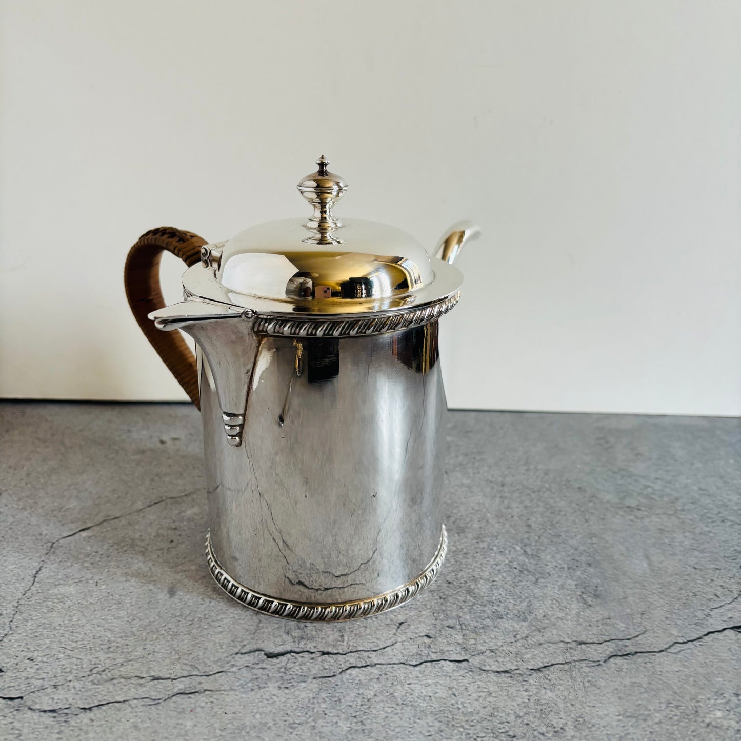 Antique Silver Plated Argyle Gravy Jug | Asprey London