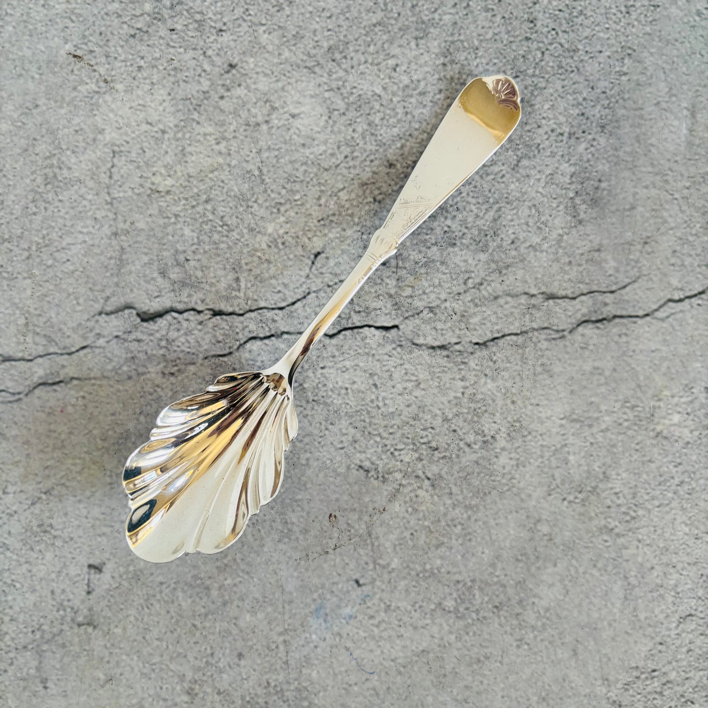Antique Silver Plate Preserves Spoon | The Urban Vintage Affair