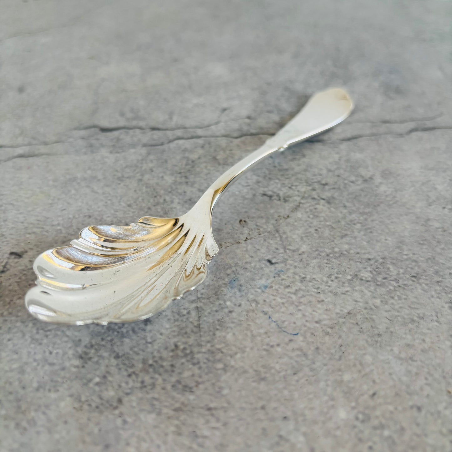 Antique Silver Plate Preserves Spoon | The Urban Vintage Affair