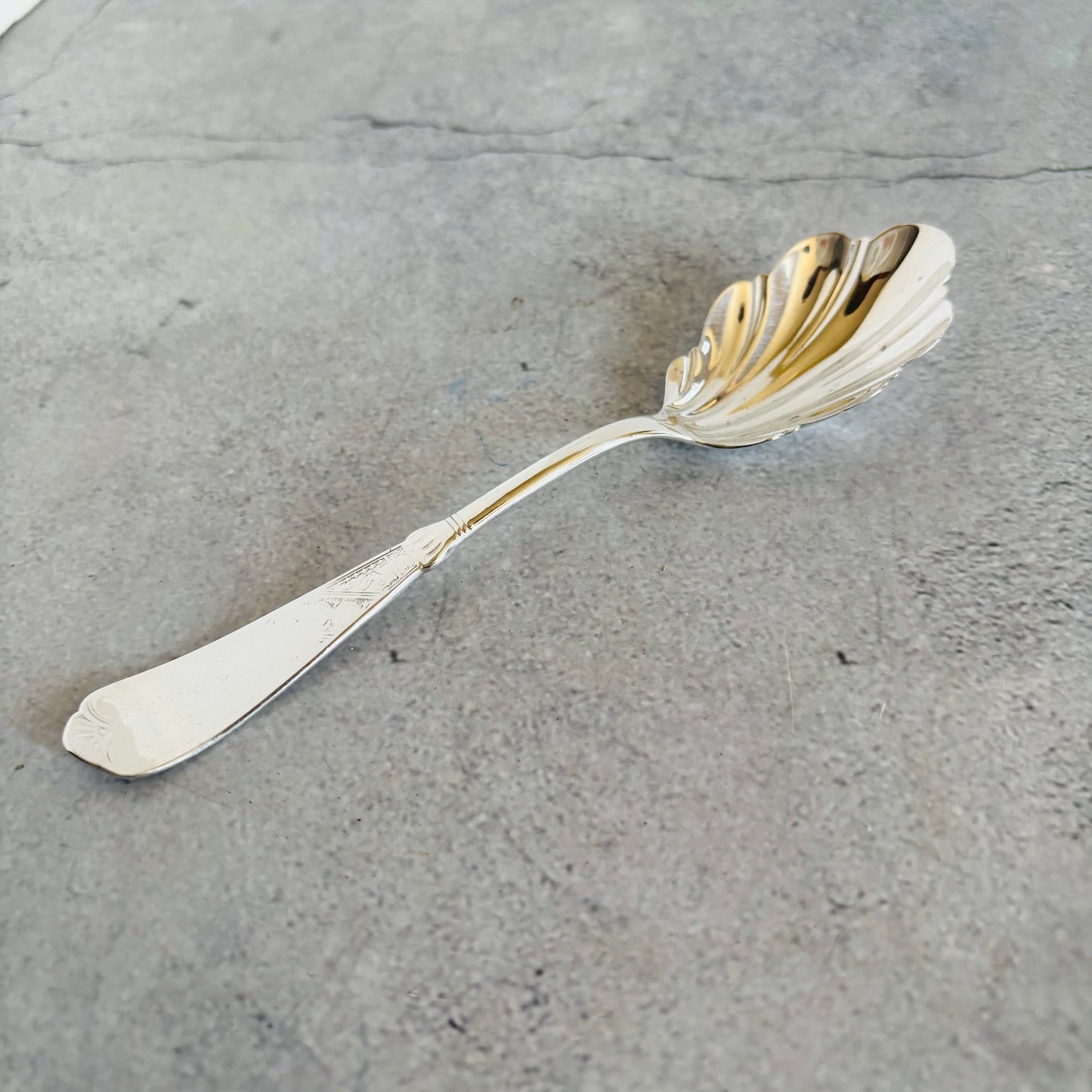 Antique Silver Plate Preserves Spoon | The Urban Vintage Affair