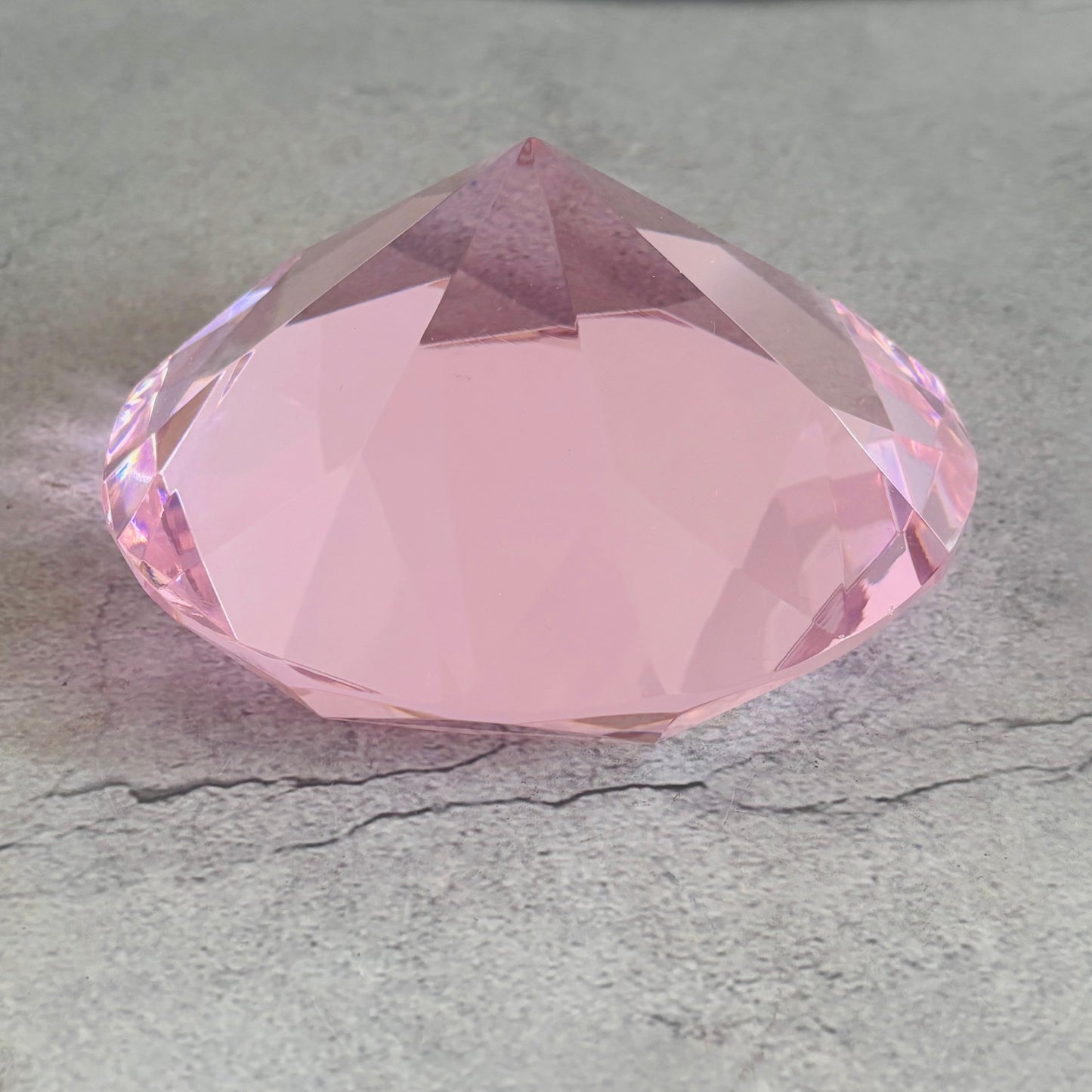 Vintage Pink Crystal Glass Paperweight |The Urban Vintage Affair