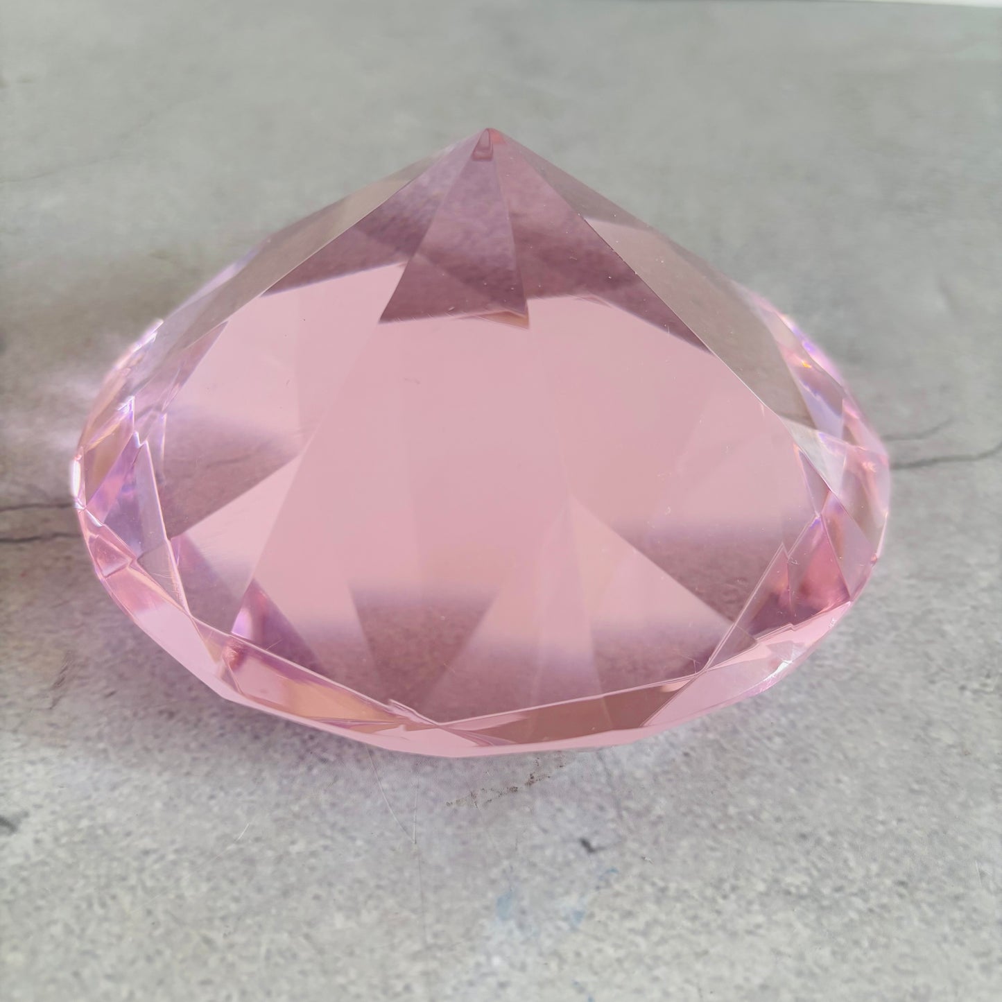 Vintage Pink Crystal Glass Paperweight |The Urban Vintage Affair