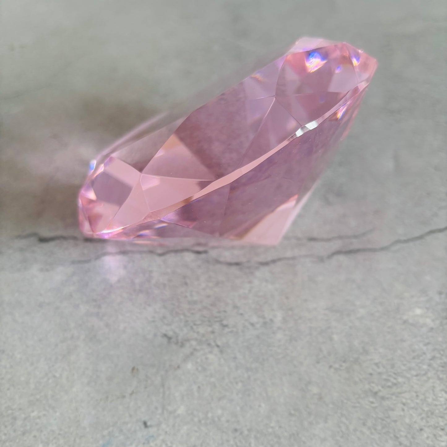 Vintage Pink Crystal Glass Paperweight |The Urban Vintage Affair