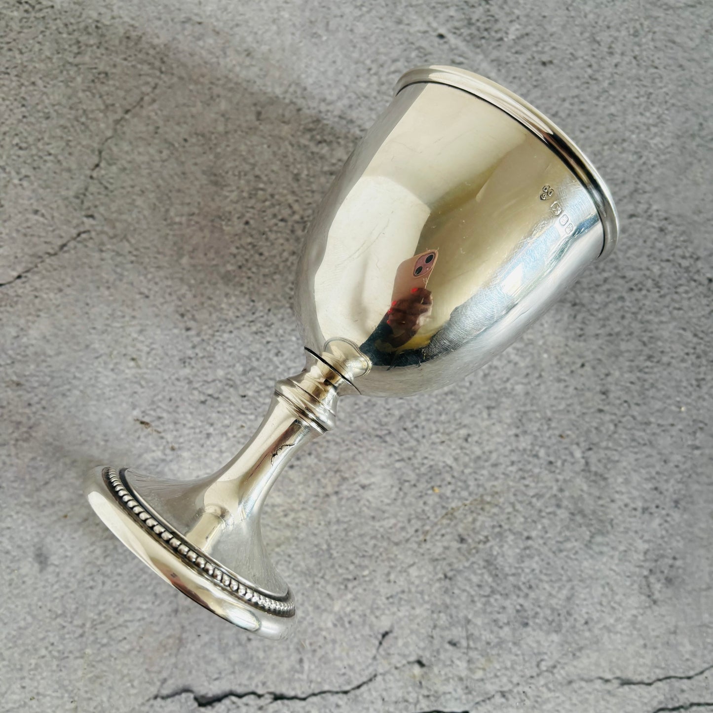 Hallmarked Vintage Silver Wine Goblet