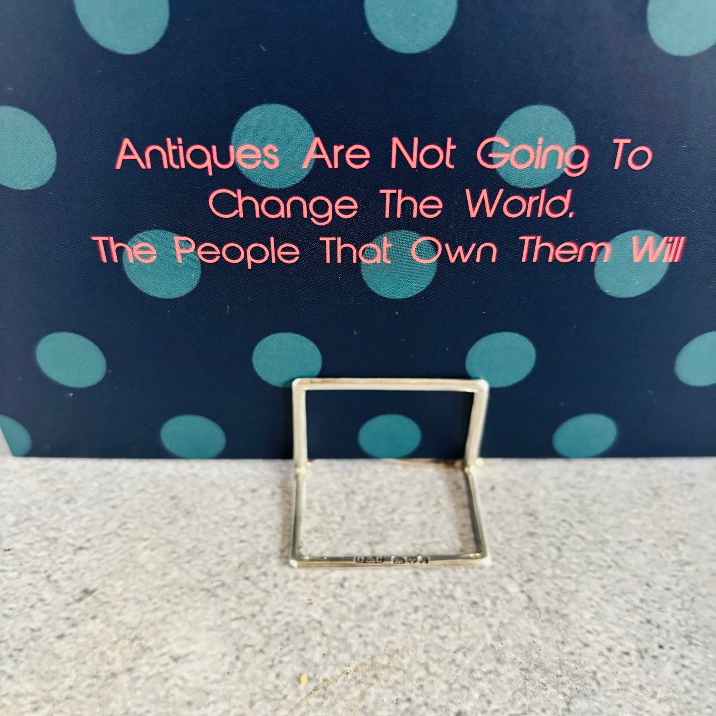 Antique Silver Menu Card Holder | Wishbone | Chester Hallmark