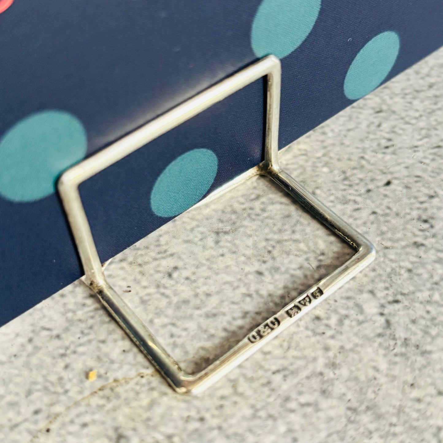 Antique Silver Menu Card Holder | Wishbone | Chester Hallmark