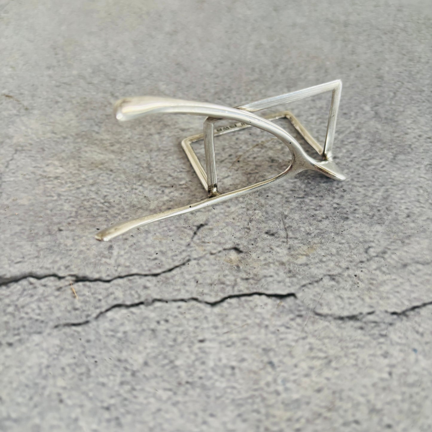 Antique Silver Menu Card Holder | Wishbone | Chester Hallmark