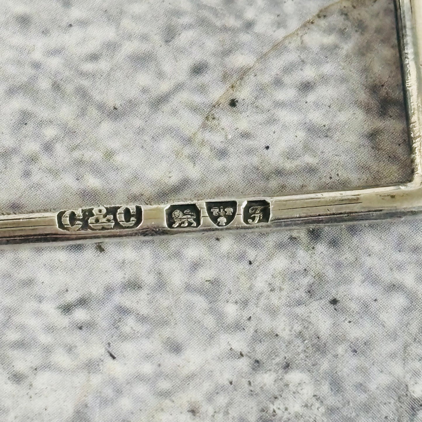 Antique Silver Menu Card Holder | Wishbone | Chester Hallmark