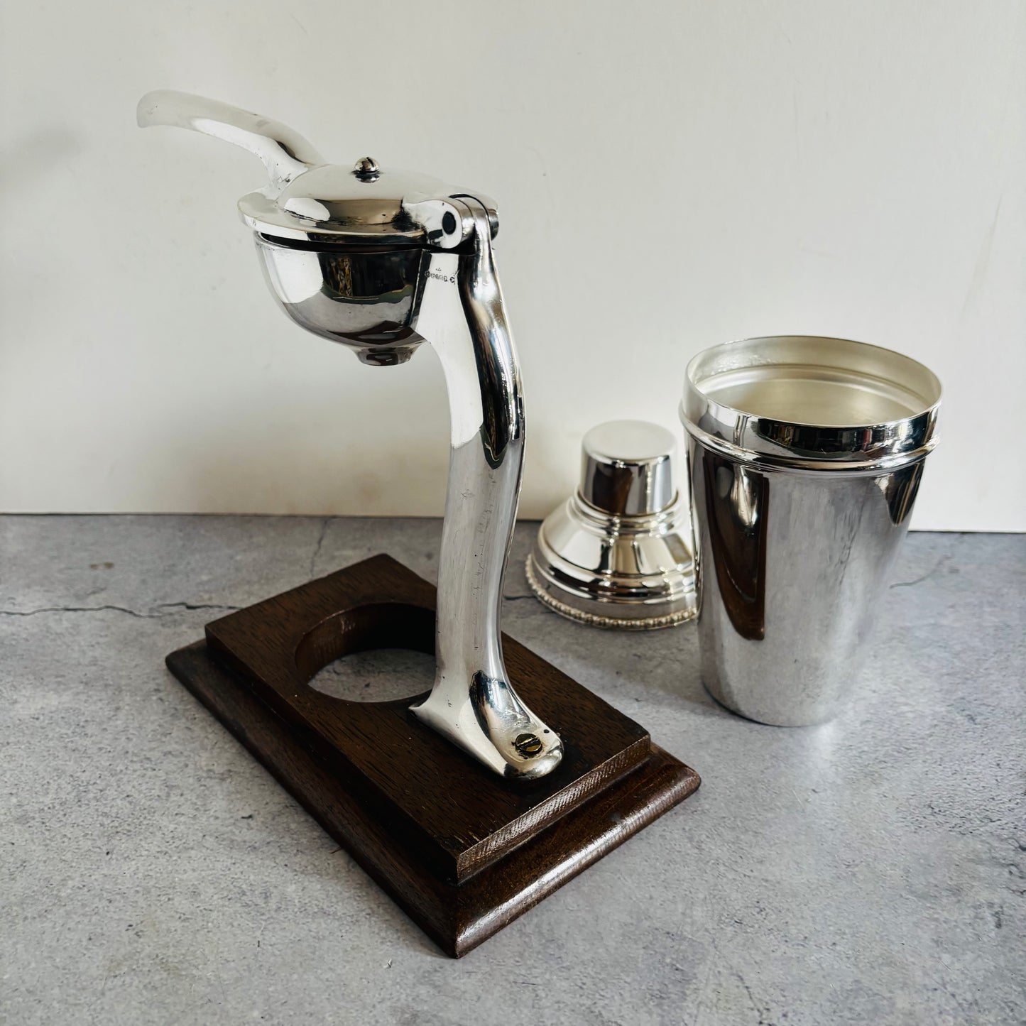 Antique Silver Plate Art Deco Cocktail Shaker by Charles S Green