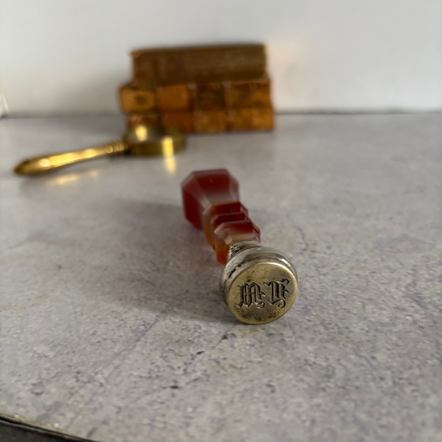 Antique Natural Agate Wax Seal Stamp | The Urban Vintage Affair