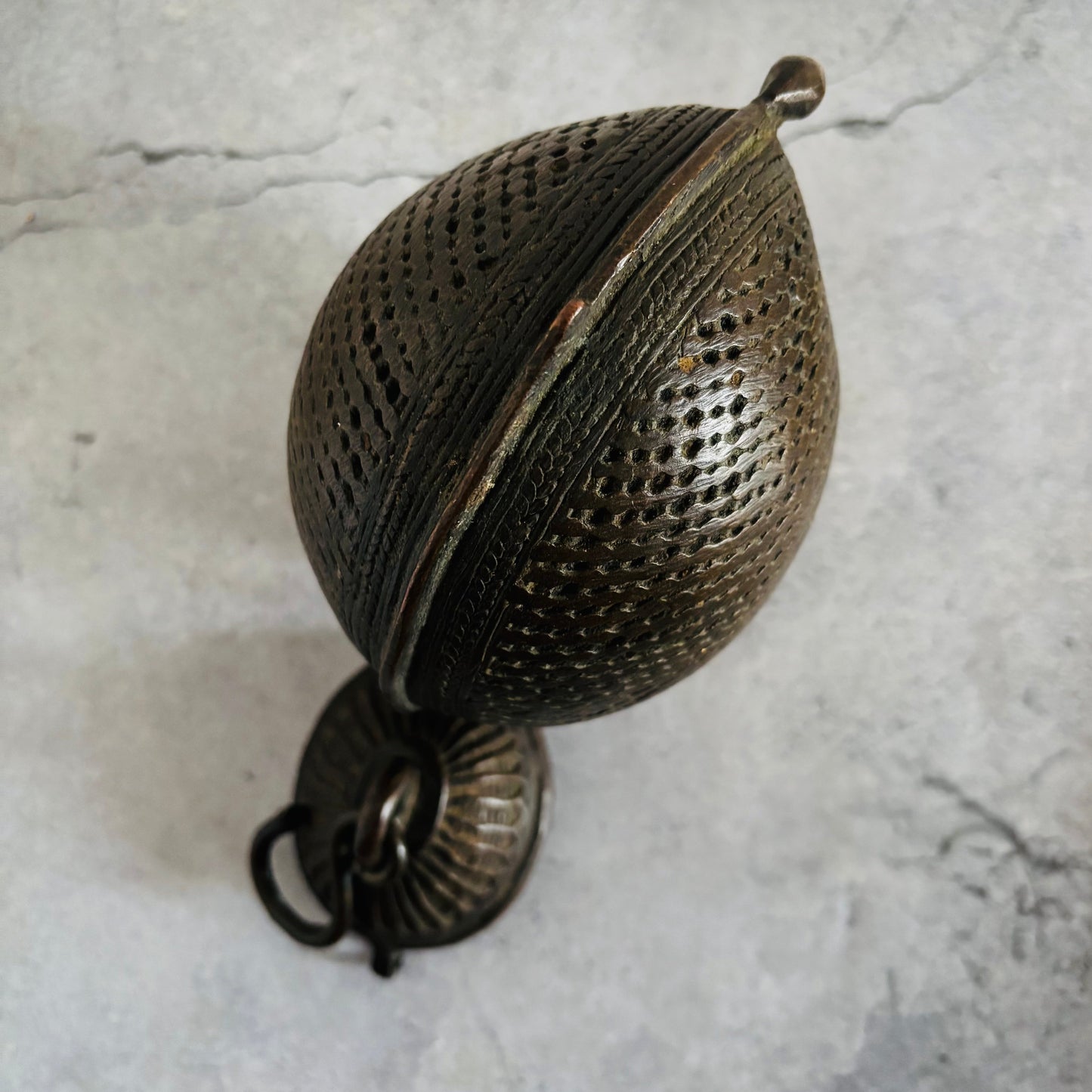 Antique Indian Bronze Sculpture Container | The Urban Vintage Affair