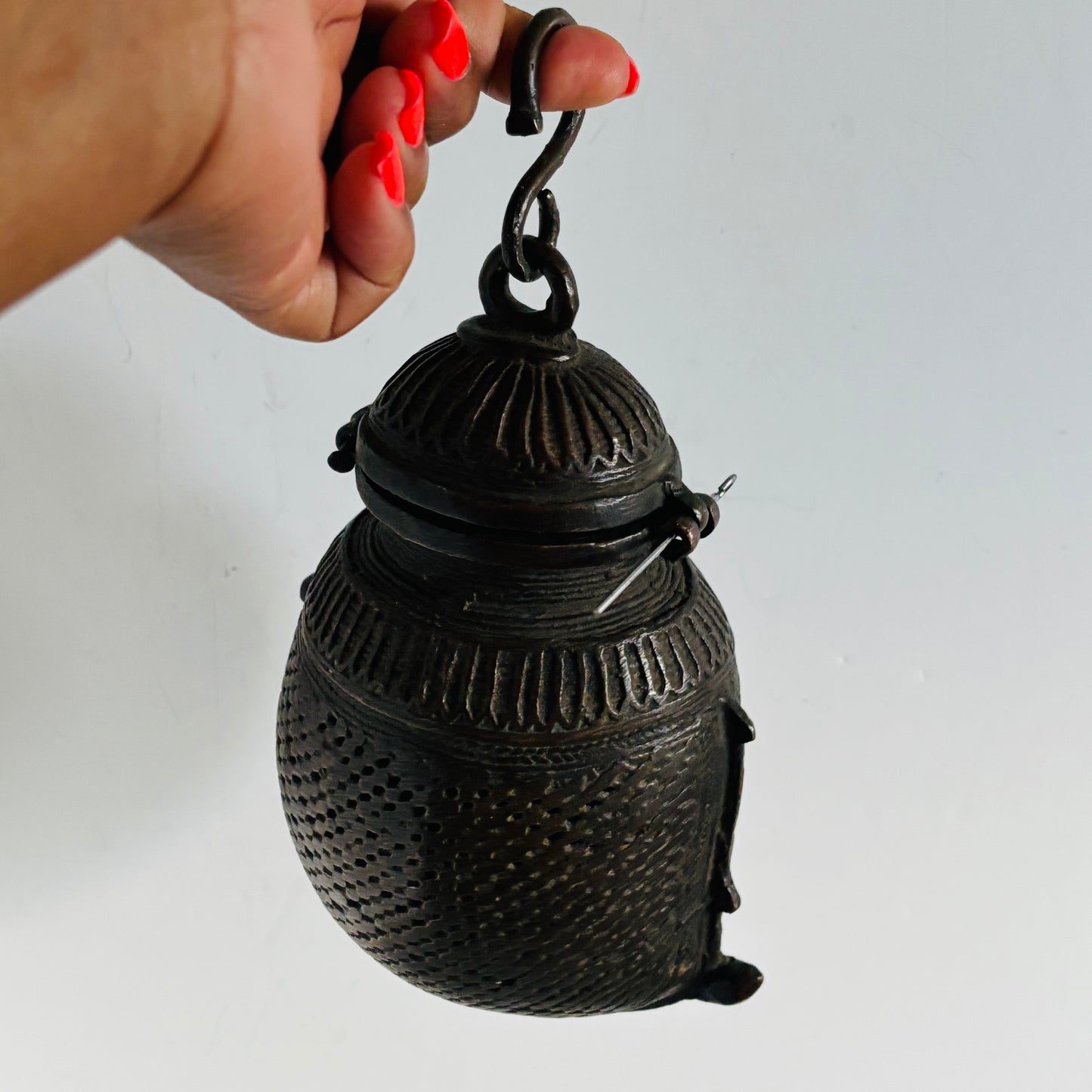 Antique Indian Bronze Sculpture Container | The Urban Vintage Affair