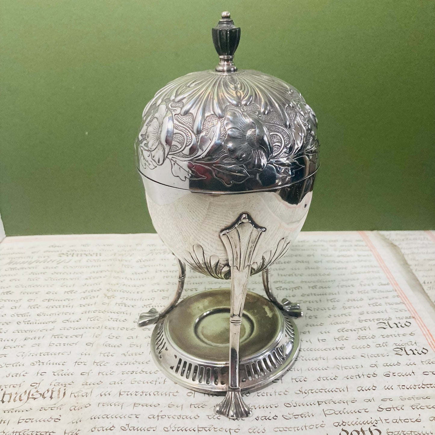 Edwardian Silver Egg Coddler William Hutton & Son