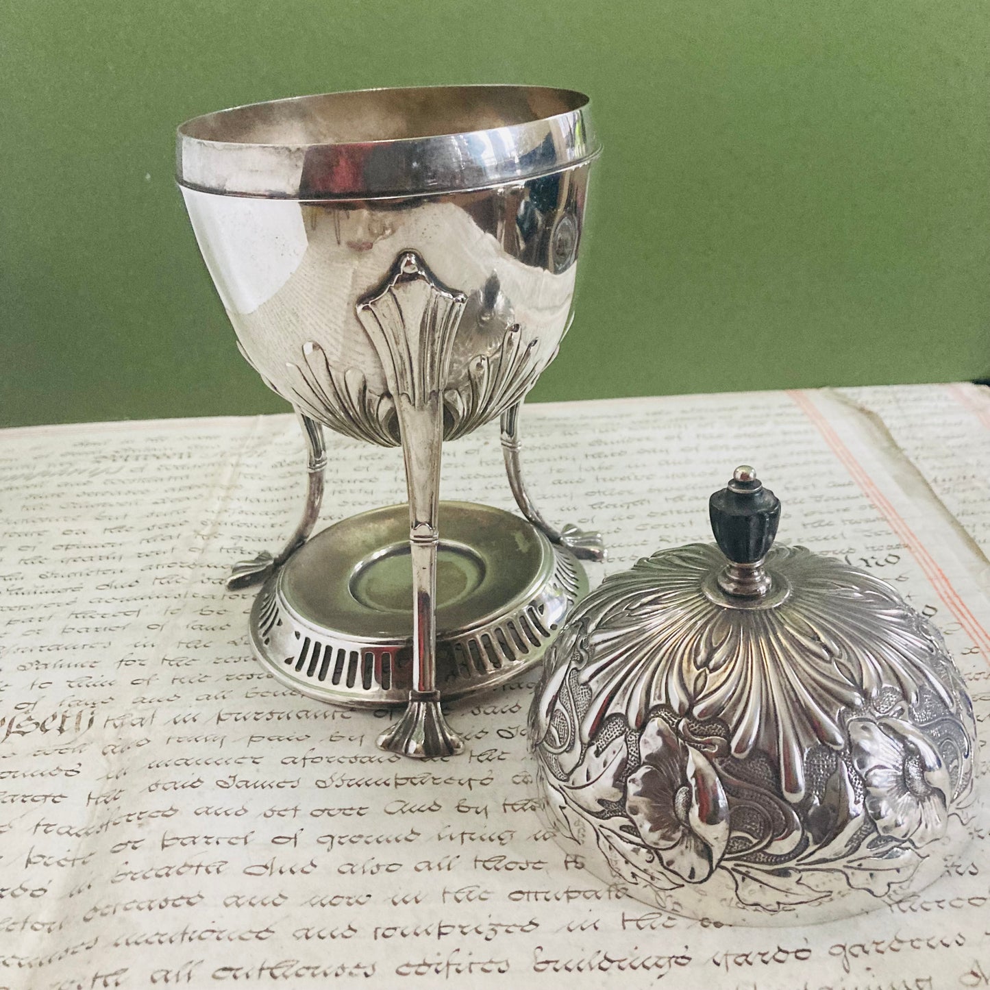 Edwardian Silver Egg Coddler William Hutton & Son