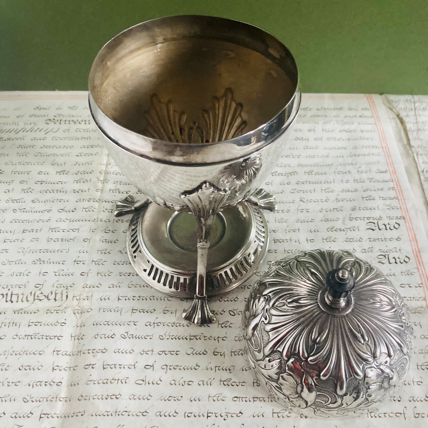 Edwardian Silver Egg Coddler William Hutton & Son