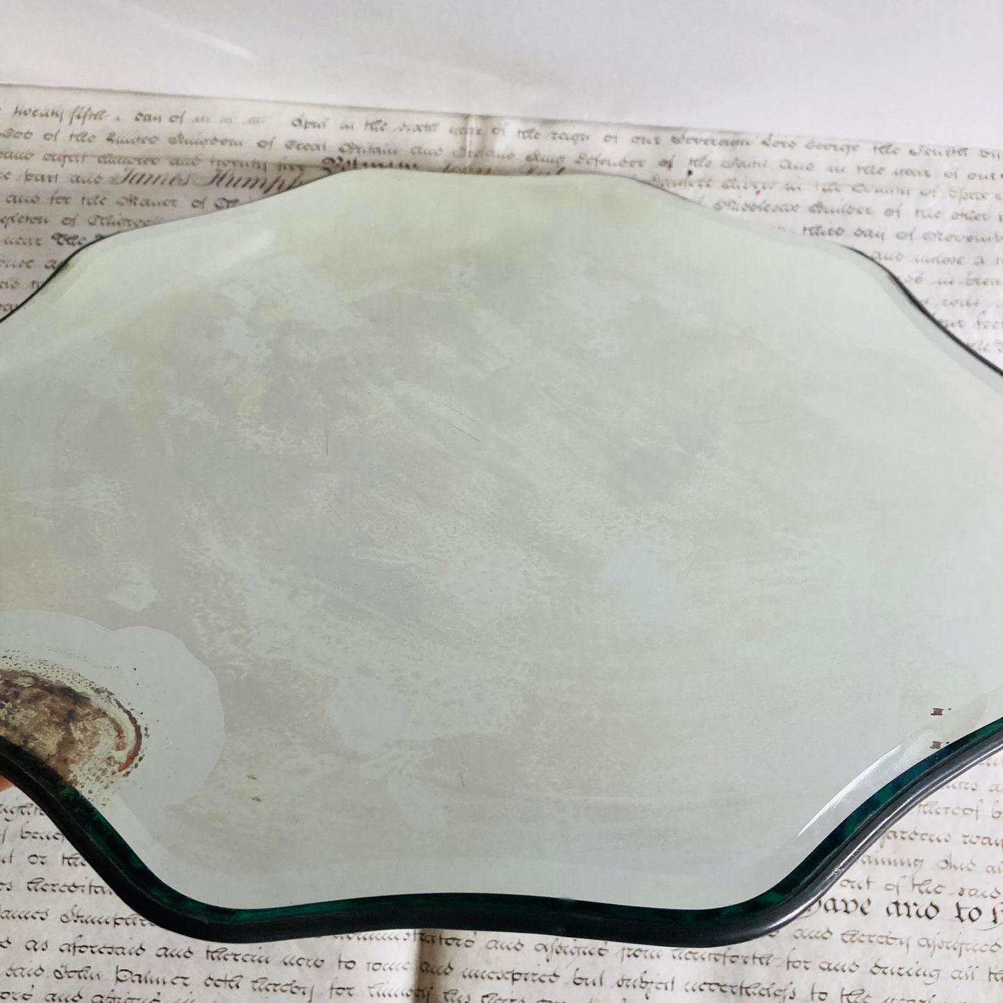 Antique Rare Scalloped Mirror 19th Century | The Urban Vintage Affair