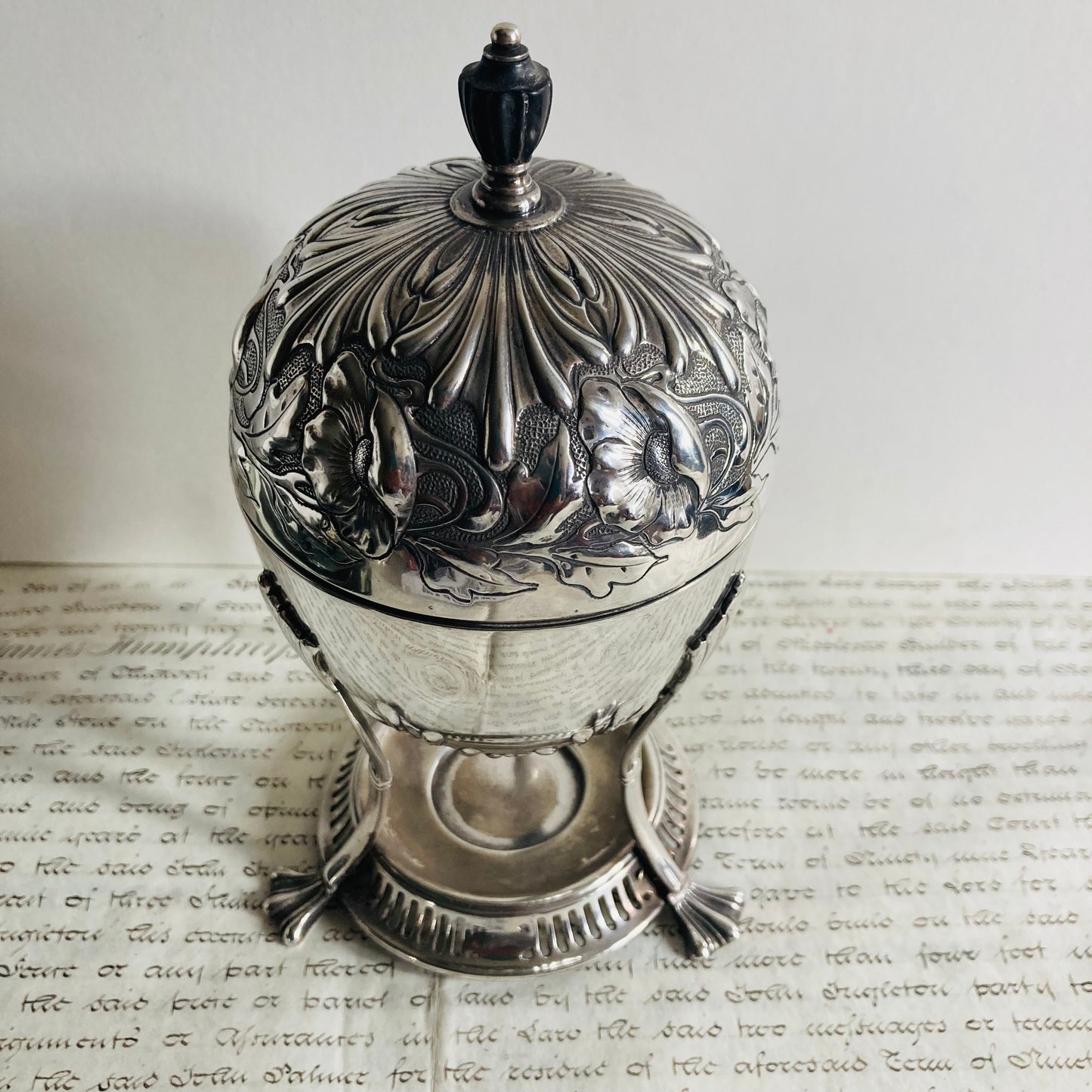 Edwardian Silver Egg Coddler William Hutton & Son