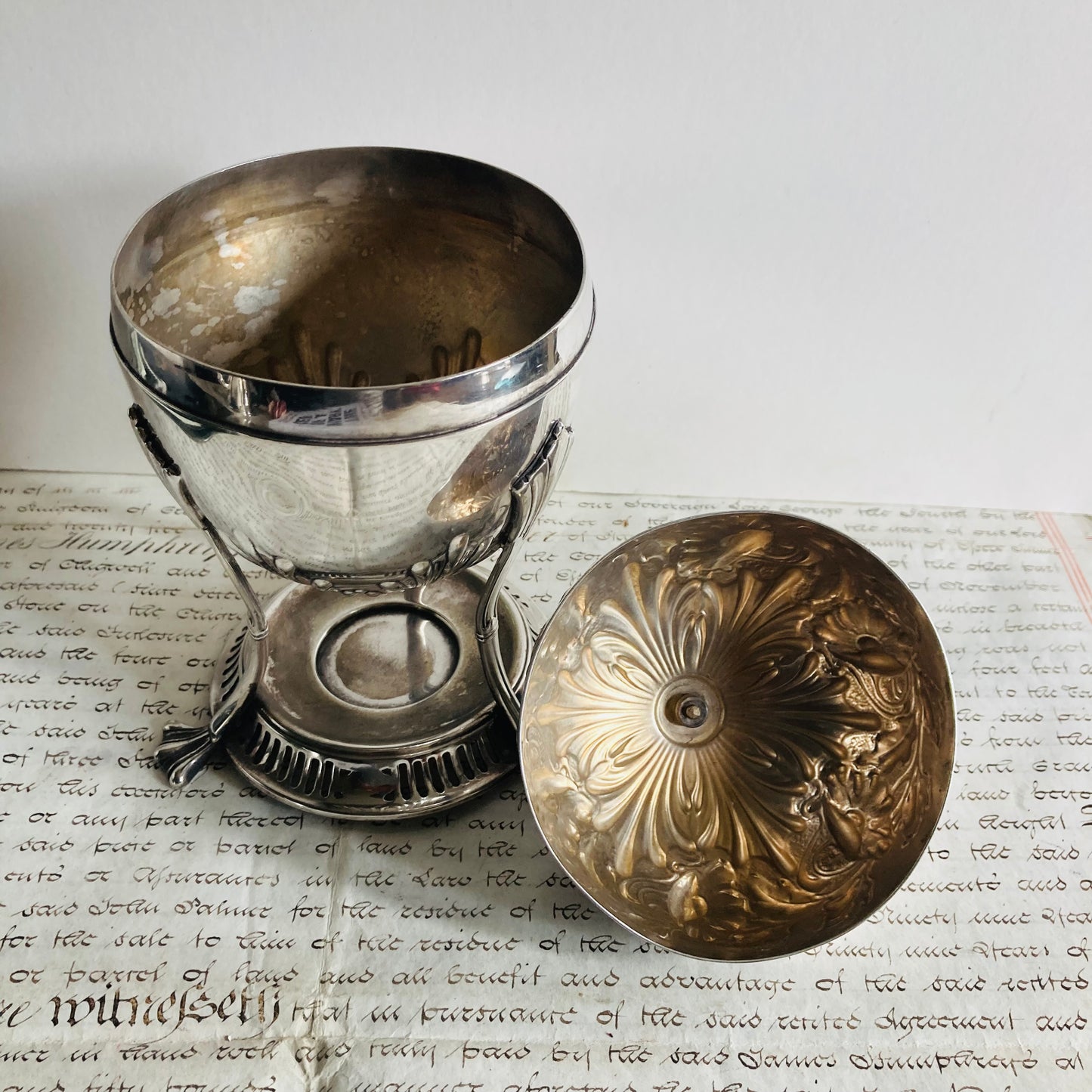 Edwardian Silver Egg Coddler William Hutton & Son