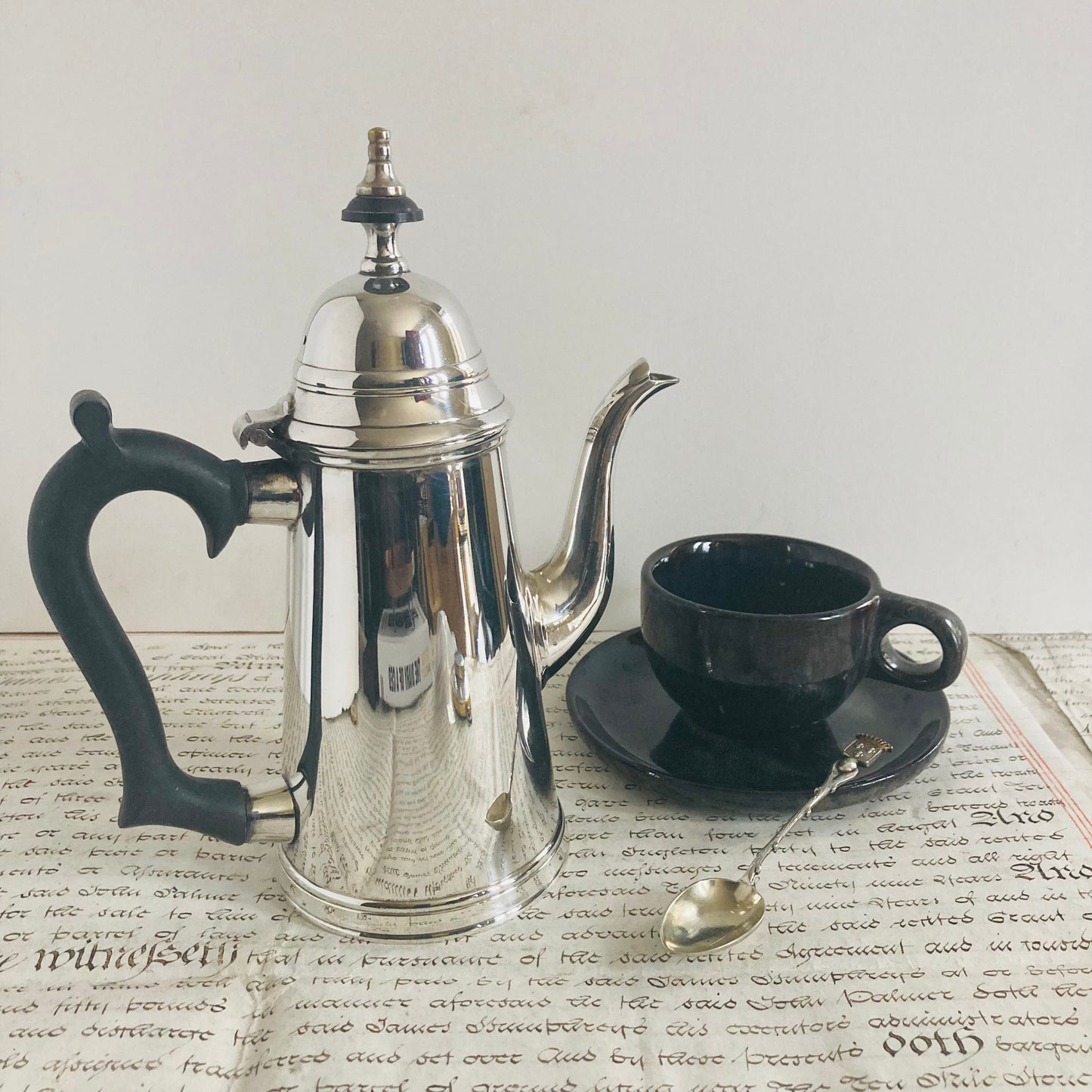 The Punk Sophie - Victorian Silver Plate Cafe Au Lait Coffee Pot