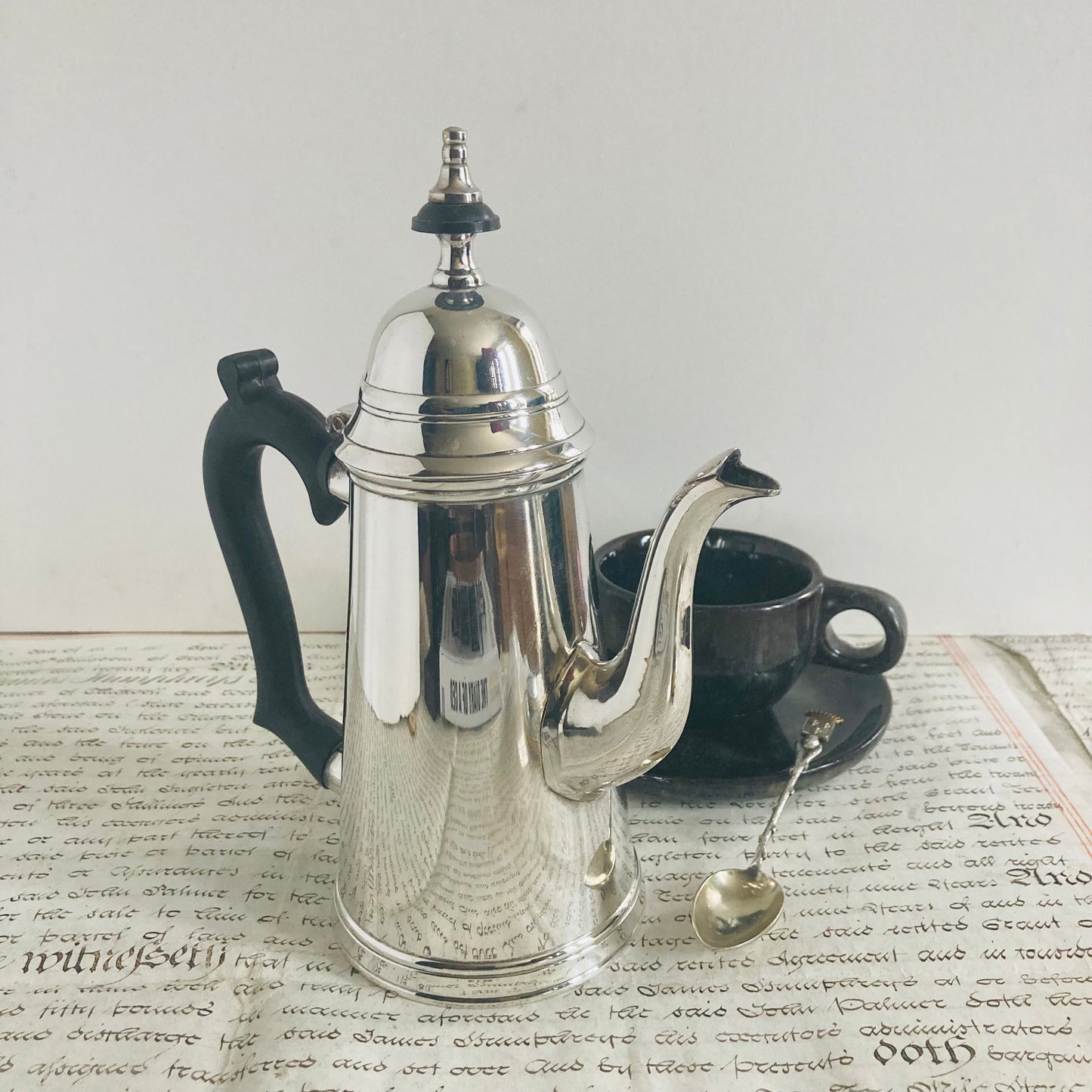 The Punk Sophie - Victorian Silver Plate Cafe Au Lait Coffee Pot