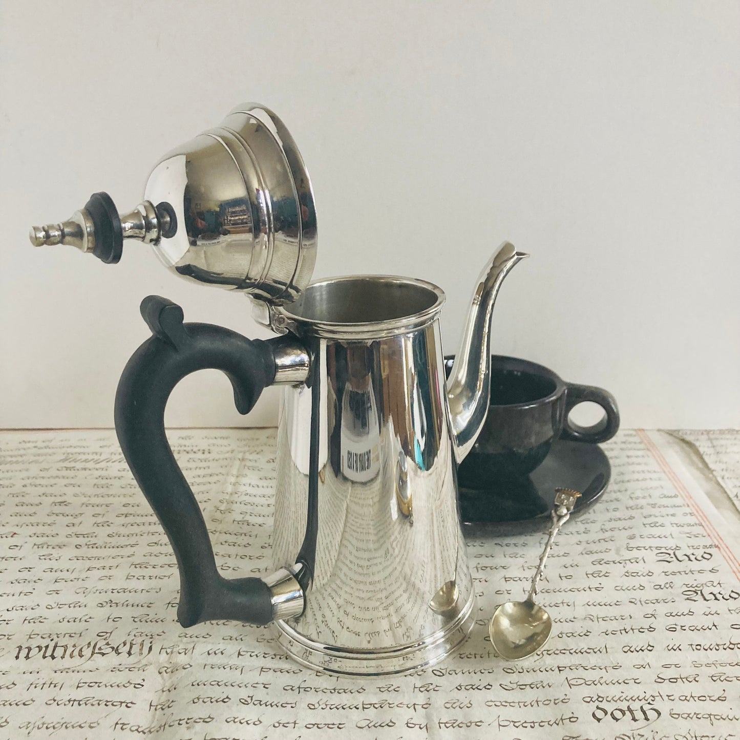 The Punk Sophie - Victorian Silver Plate Cafe Au Lait Coffee Pot