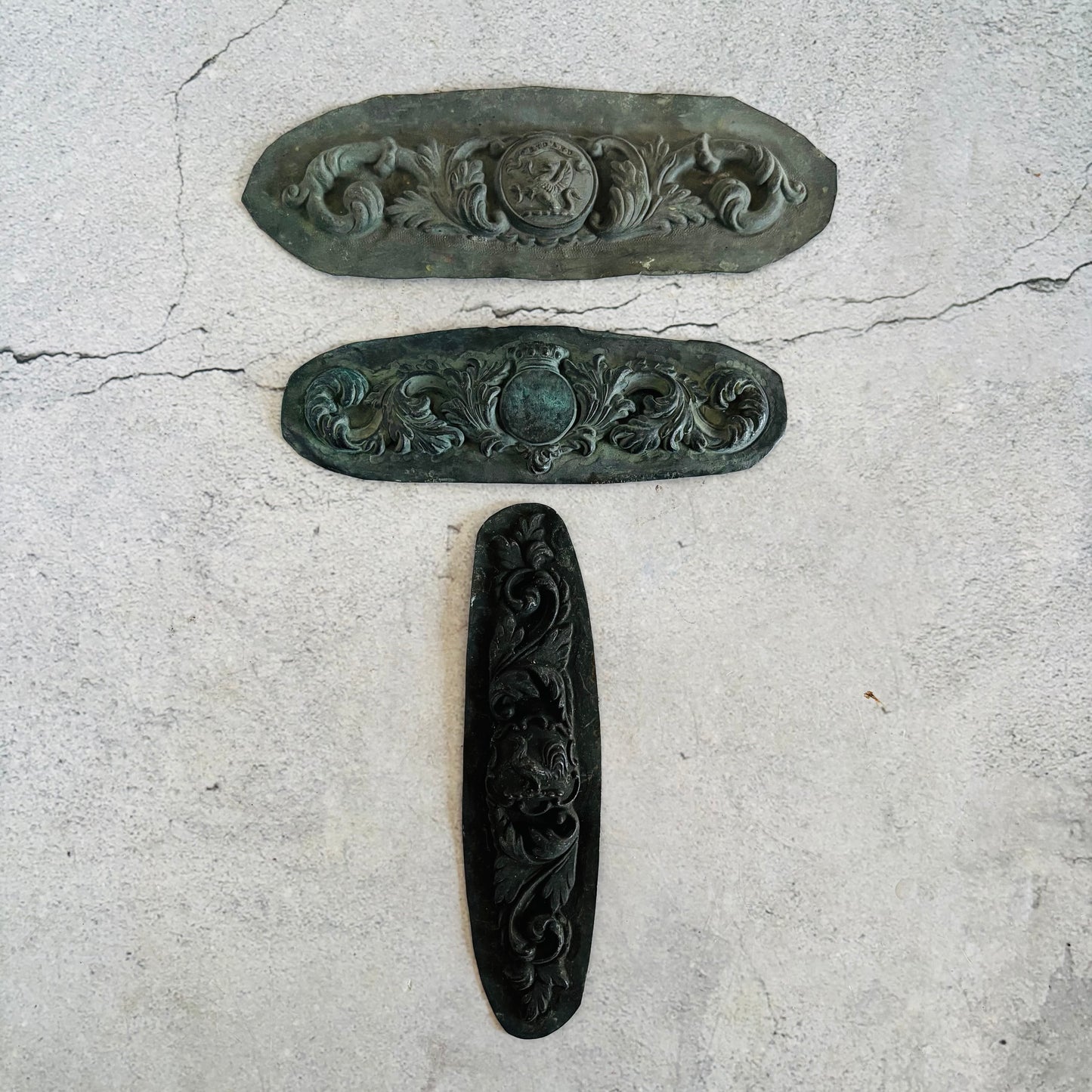 Antique Zinc Moulds Unique Heraldic Designs | The Urban Vintage Affair