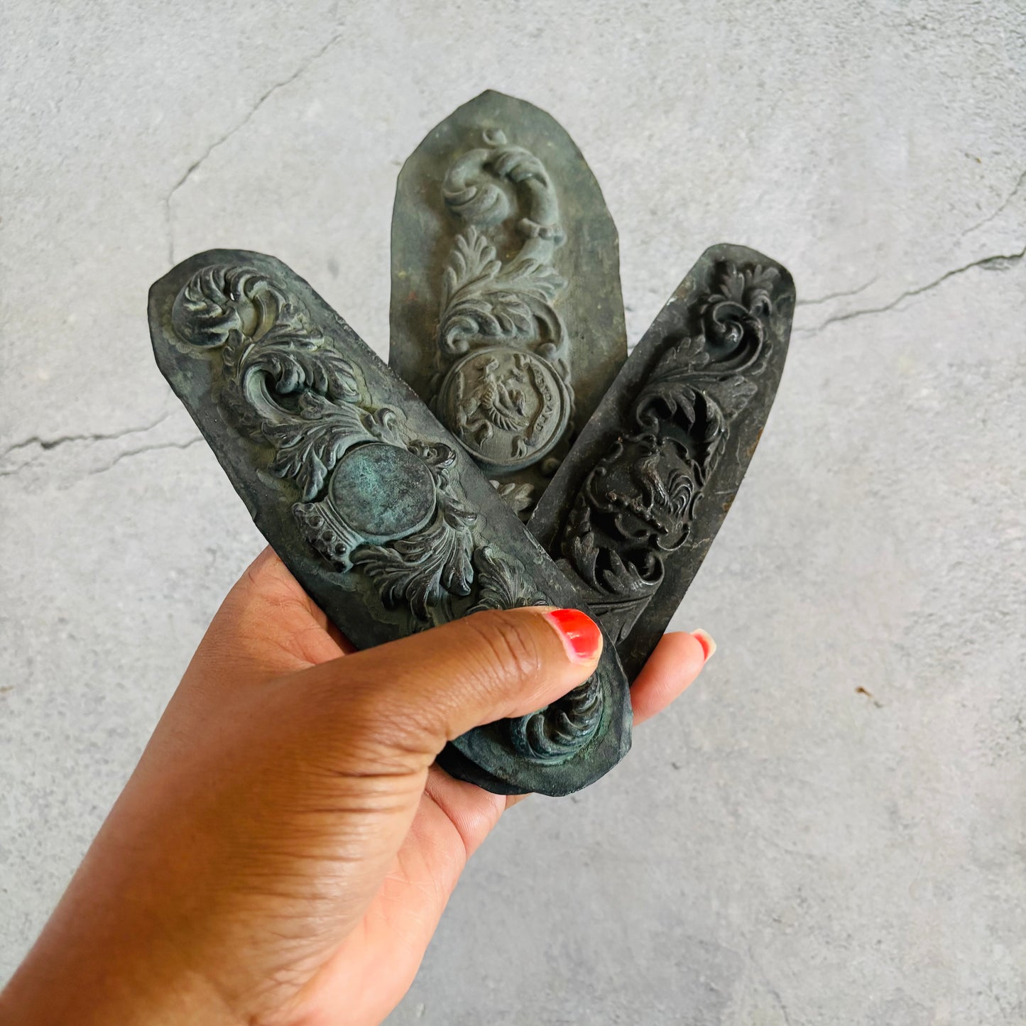 Antique Zinc Moulds Unique Heraldic Designs | The Urban Vintage Affair