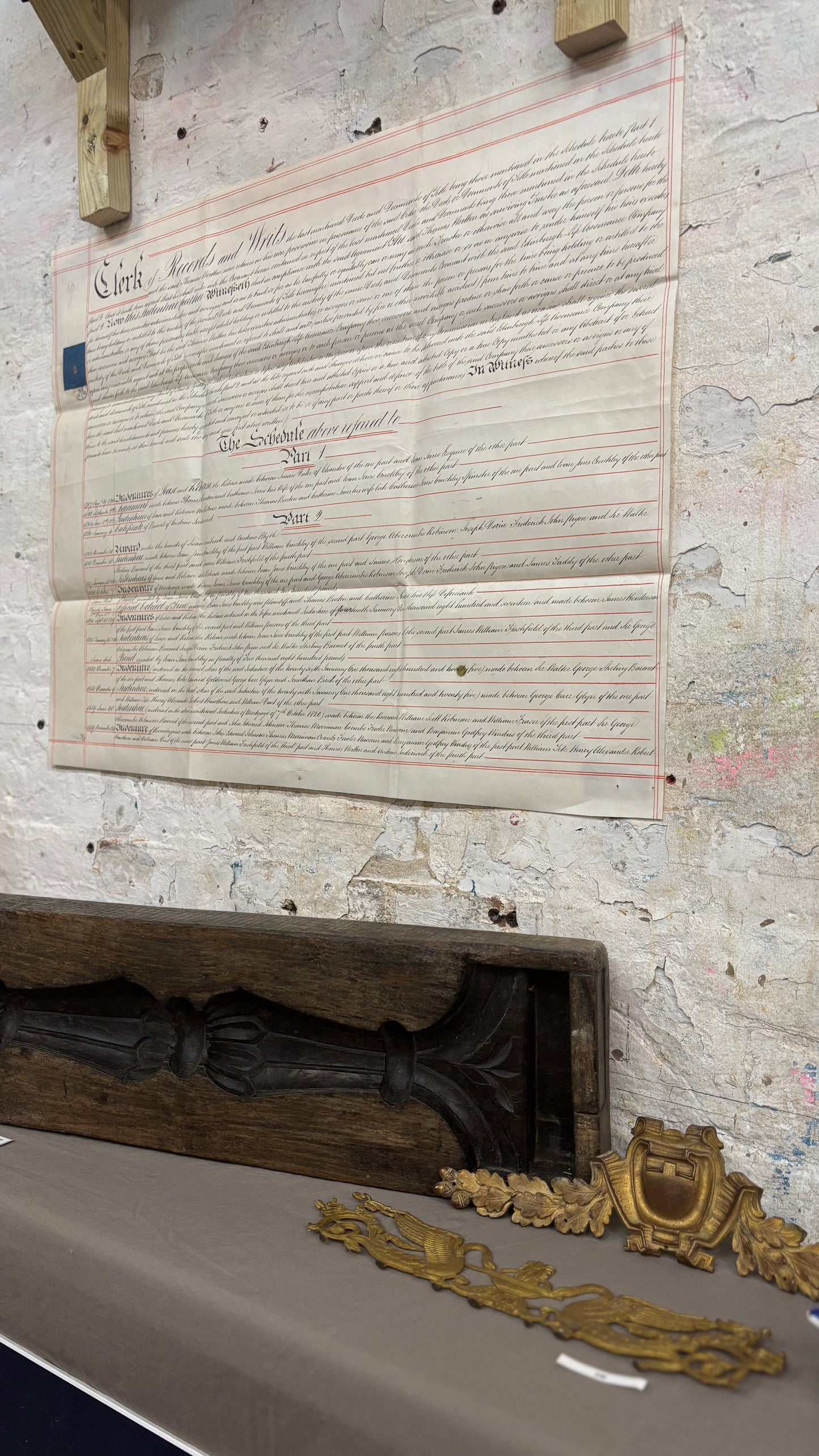 The Director Richard - Antique Vellum Indenture Document