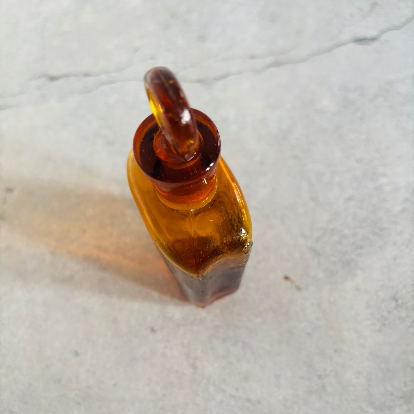 Vintage Amber Apothecary Bottle | French Vintage Collectors Bottle