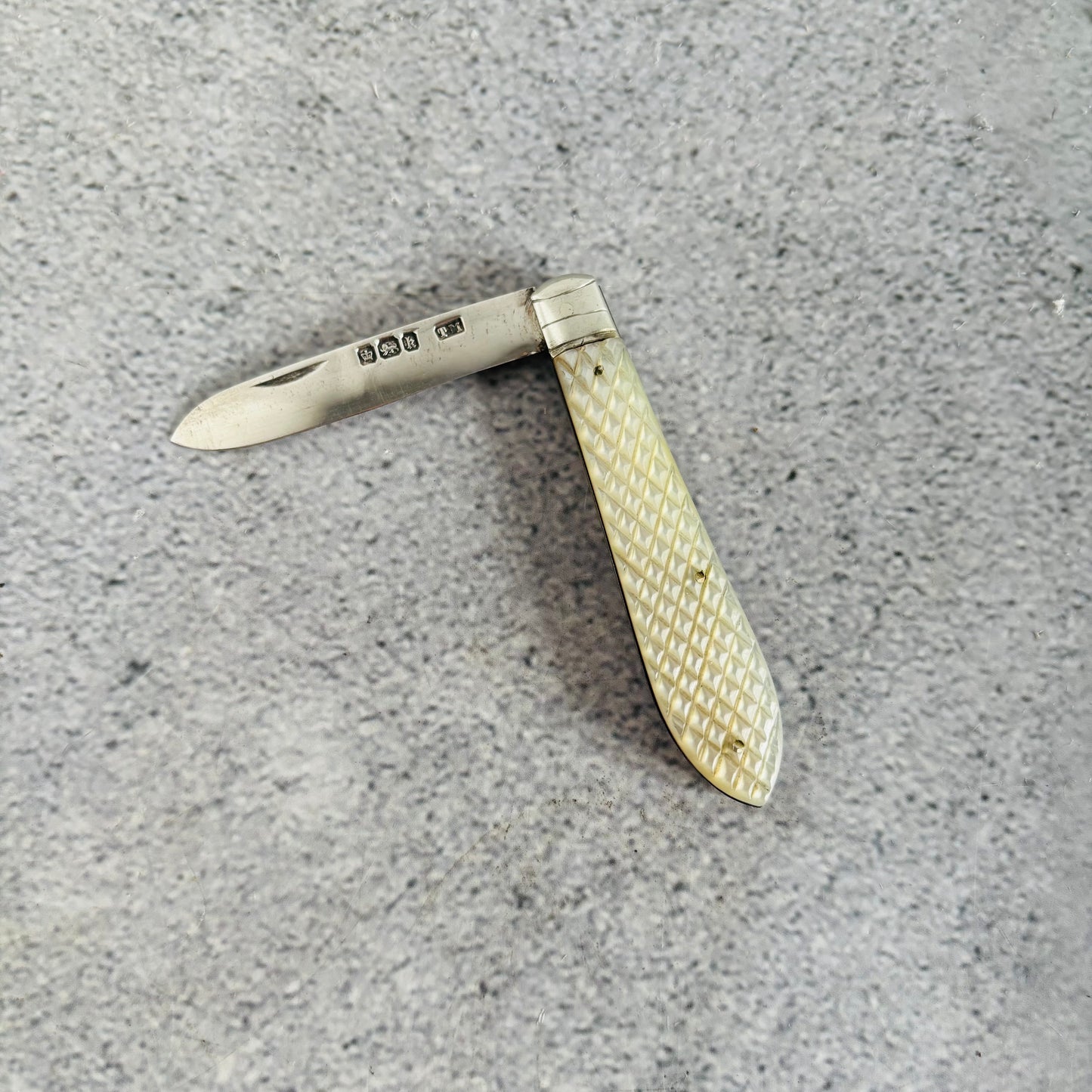 Antique Silver and Mother Of Pearl Folding Fruit Knife | Thomas Marple
