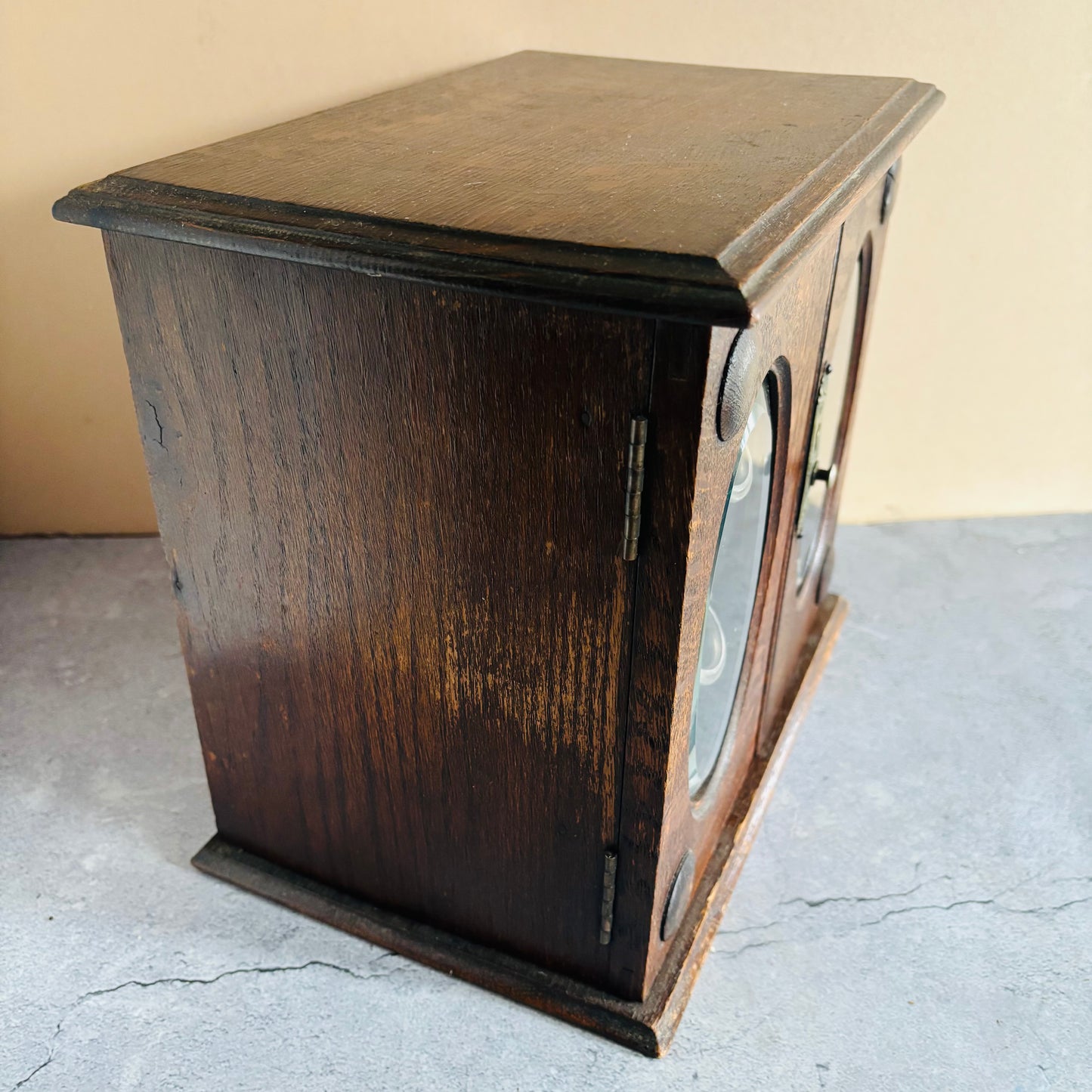 Antique Arts & Crafts Oak Smokers Pipe Cabinet For Storage Or Display