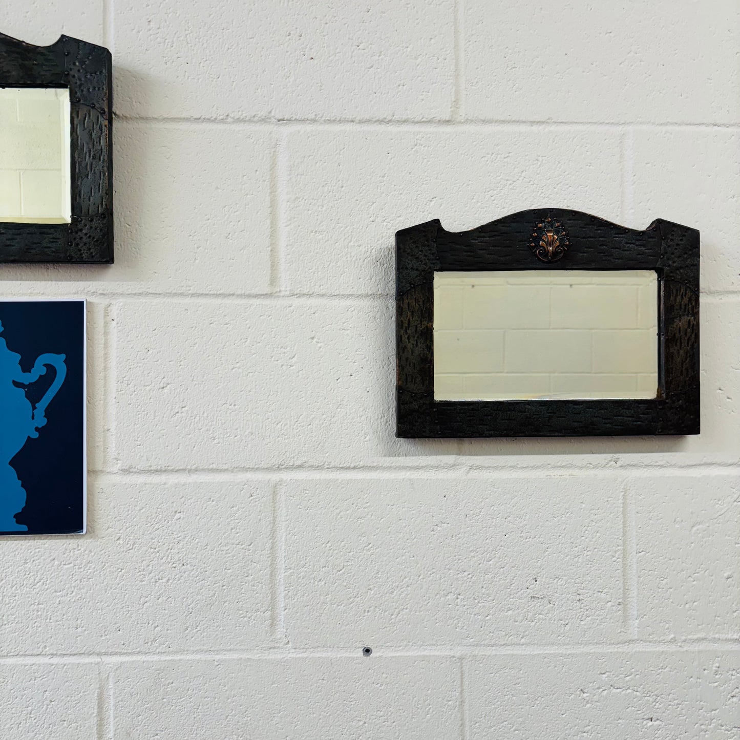 The Skater Toby - Arts and Crafts Copper Mirror