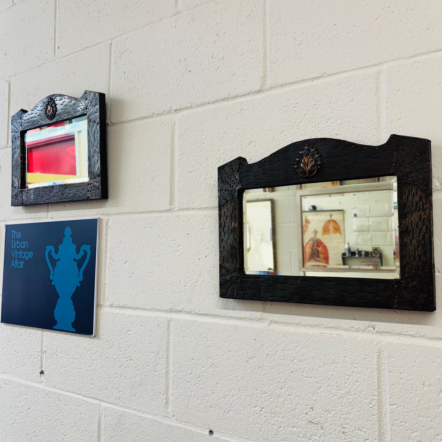 The Skater Toby - Arts and Crafts Copper Mirror