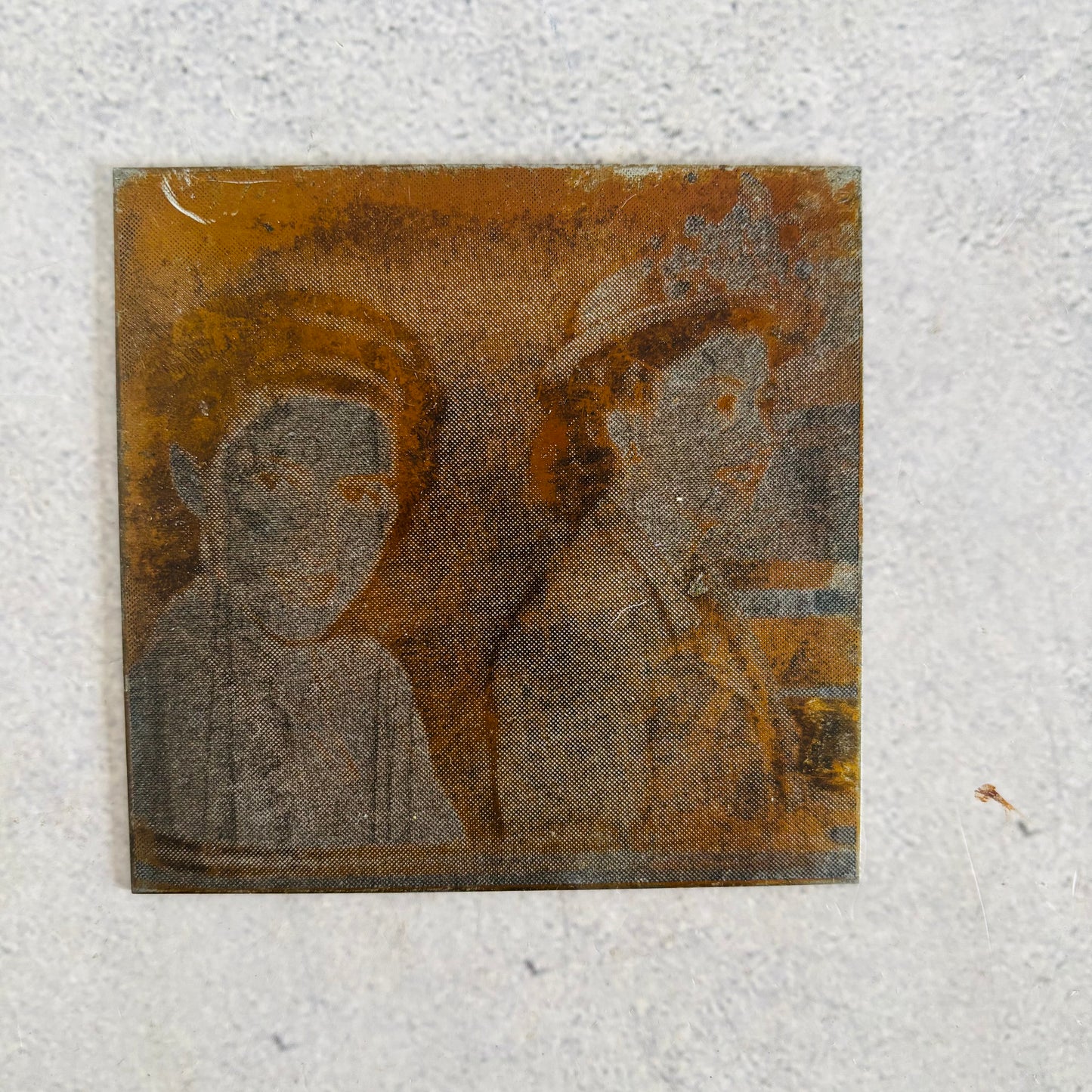 Printing plate of Princess Margaret & Princess Elizabeth