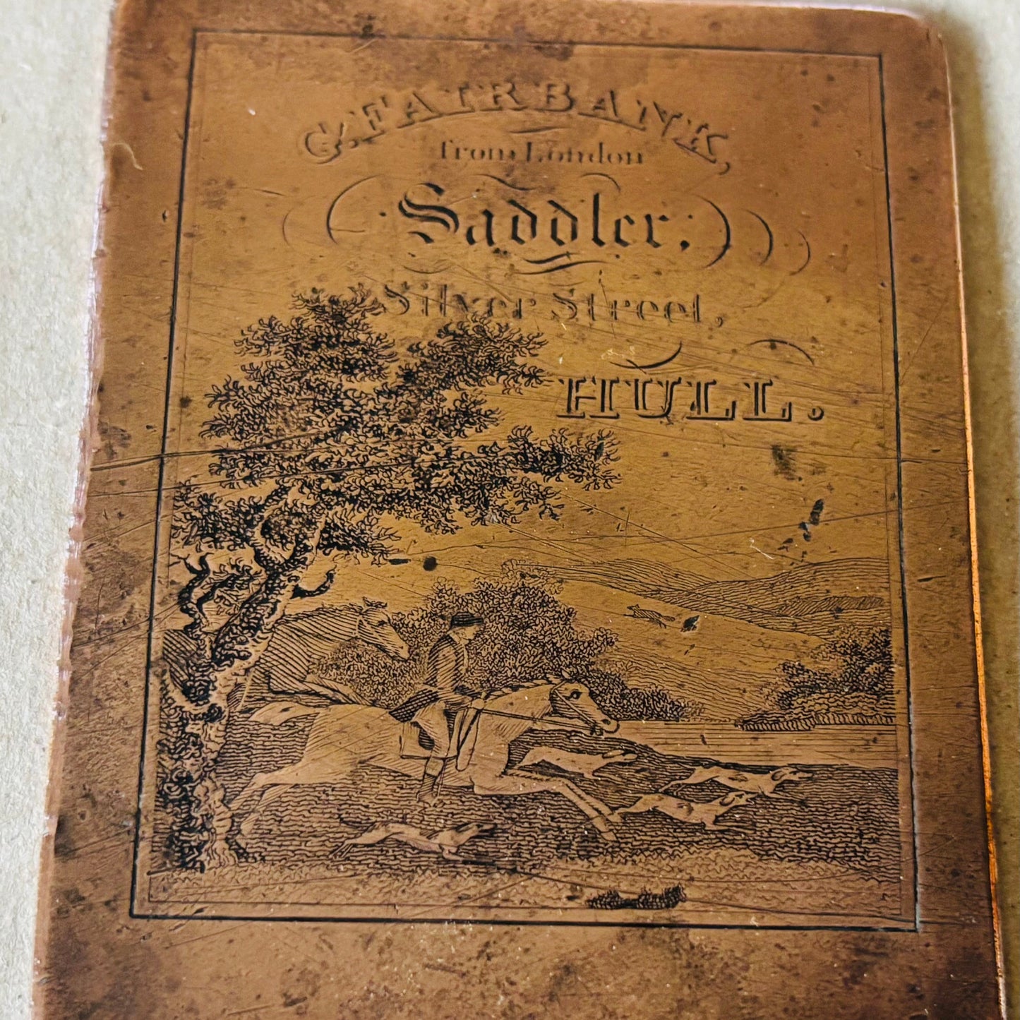 Antique Double Sided Etched Copper Printing Plate | Advertising Plate