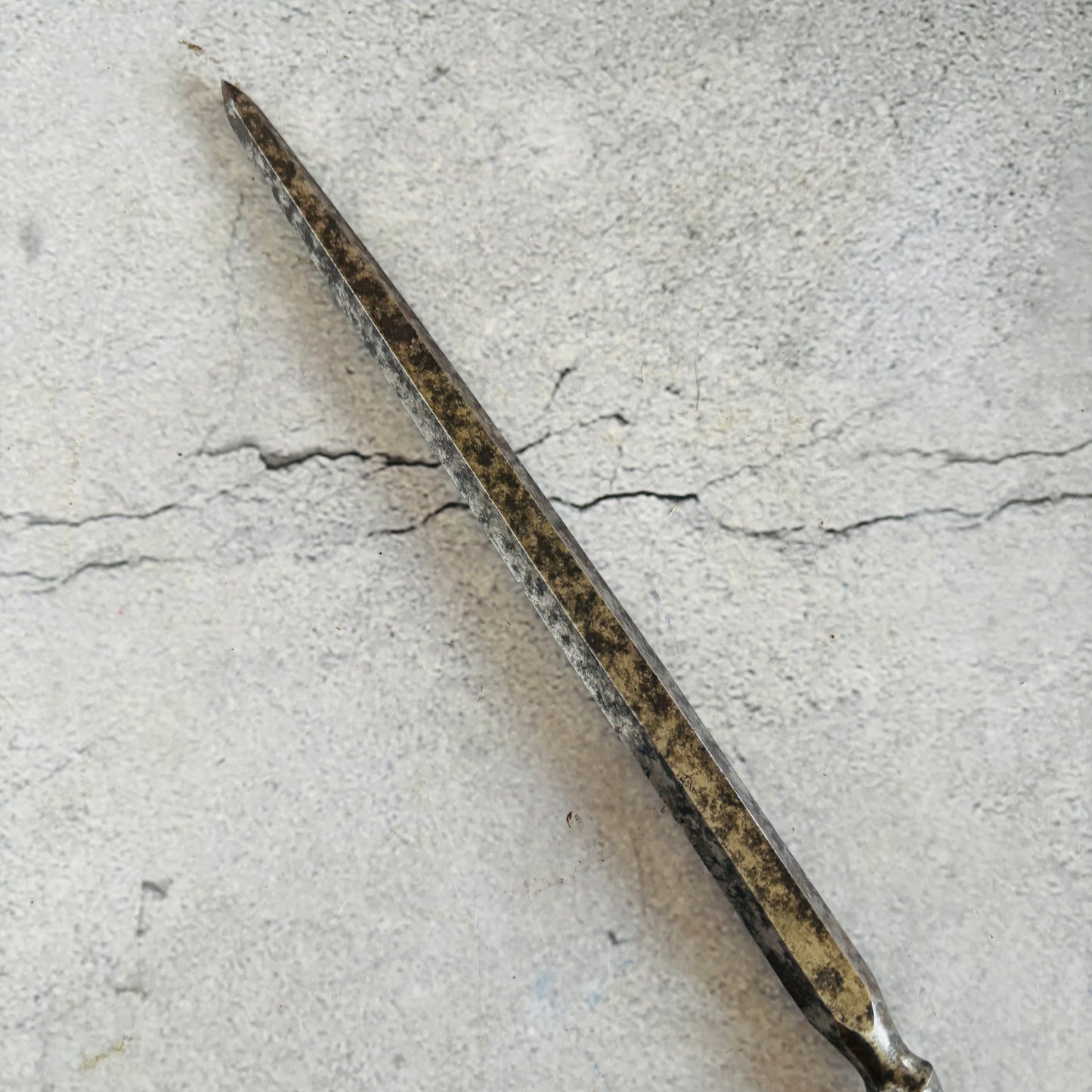 Antique Silver Mother Of Pearl Steel Skewer With A Beautifully Handle