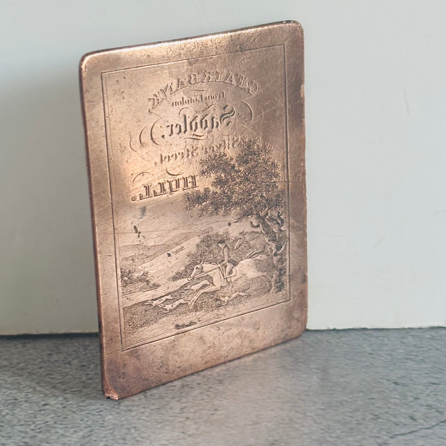Antique Double Sided Etched Copper Printing Plate | Advertising Plate
