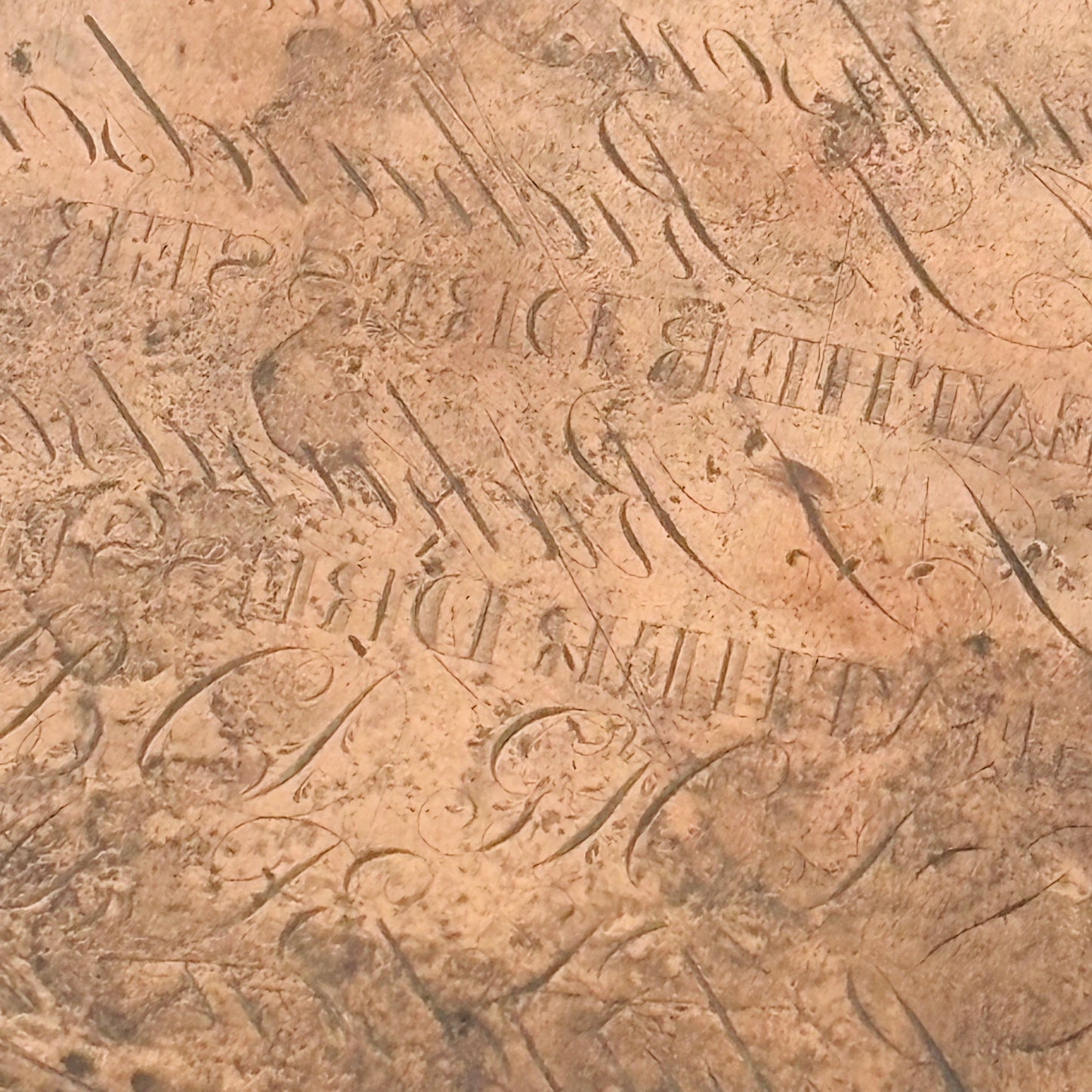 Antique Double Sided Etched Copper Printing Plate | Advertising Plate