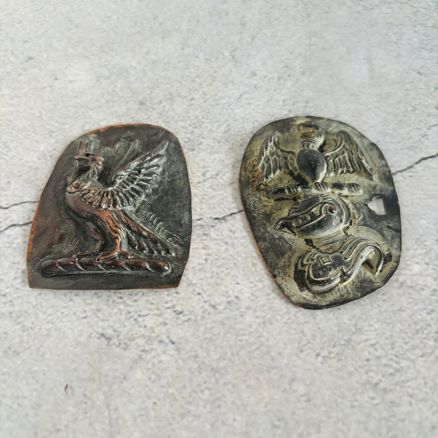 Antique Zinc Moulds Unique Heraldic Design